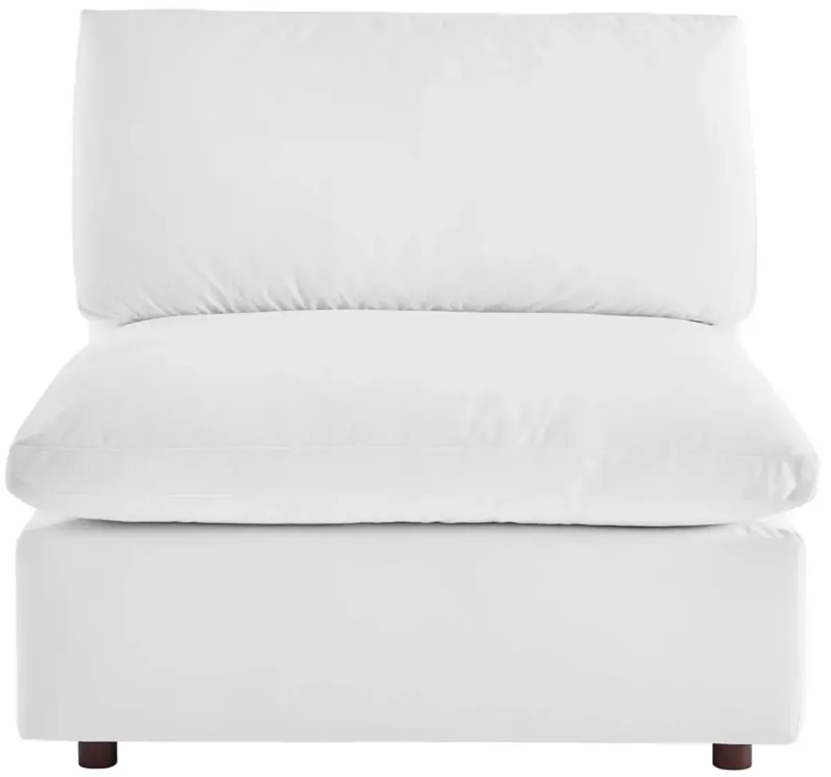 Commix Down Filled Overstuffed Performance Velvet Armless Chair