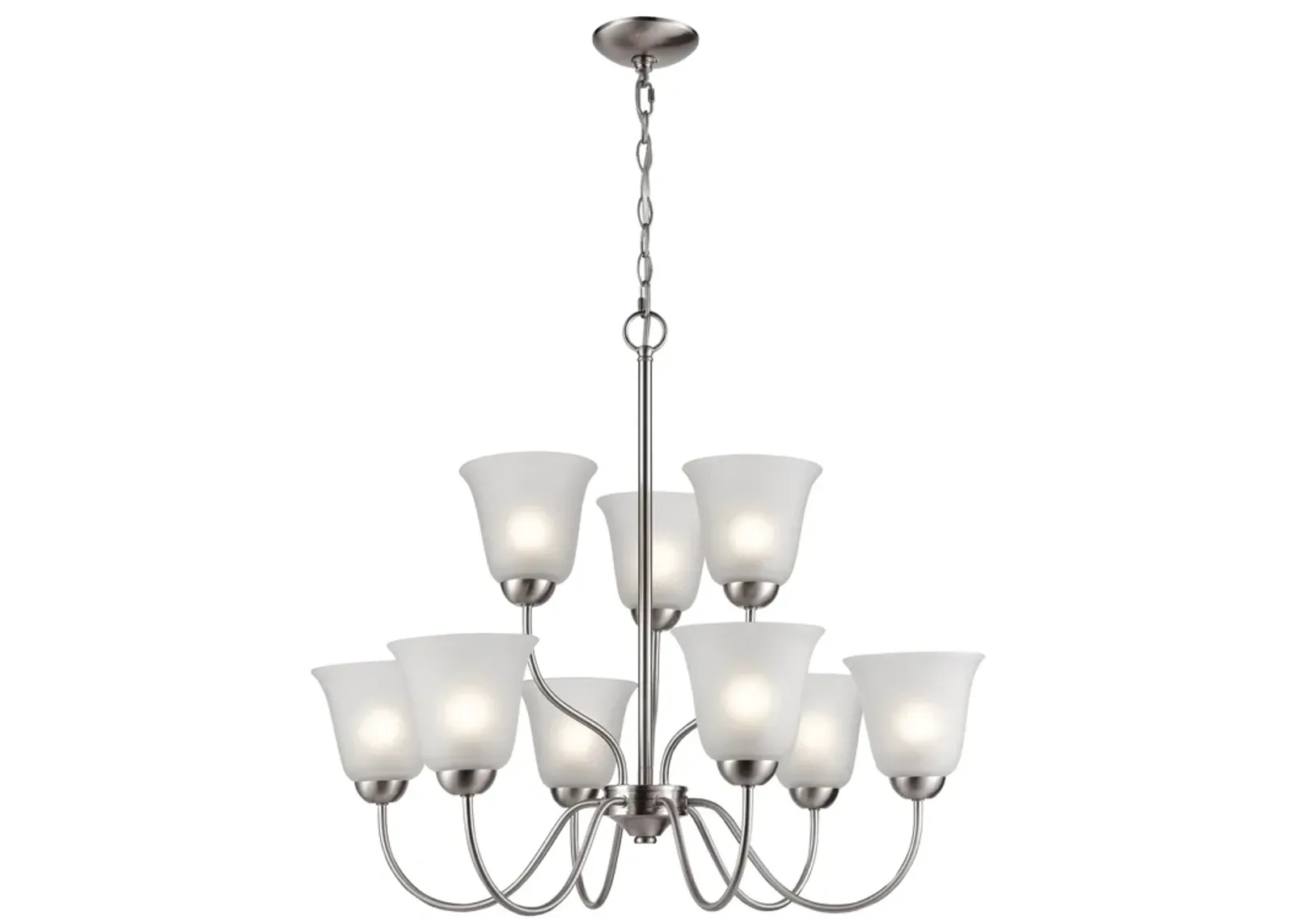 Conway 26" Wide 9-Light Chandelier - Brushed Nickel