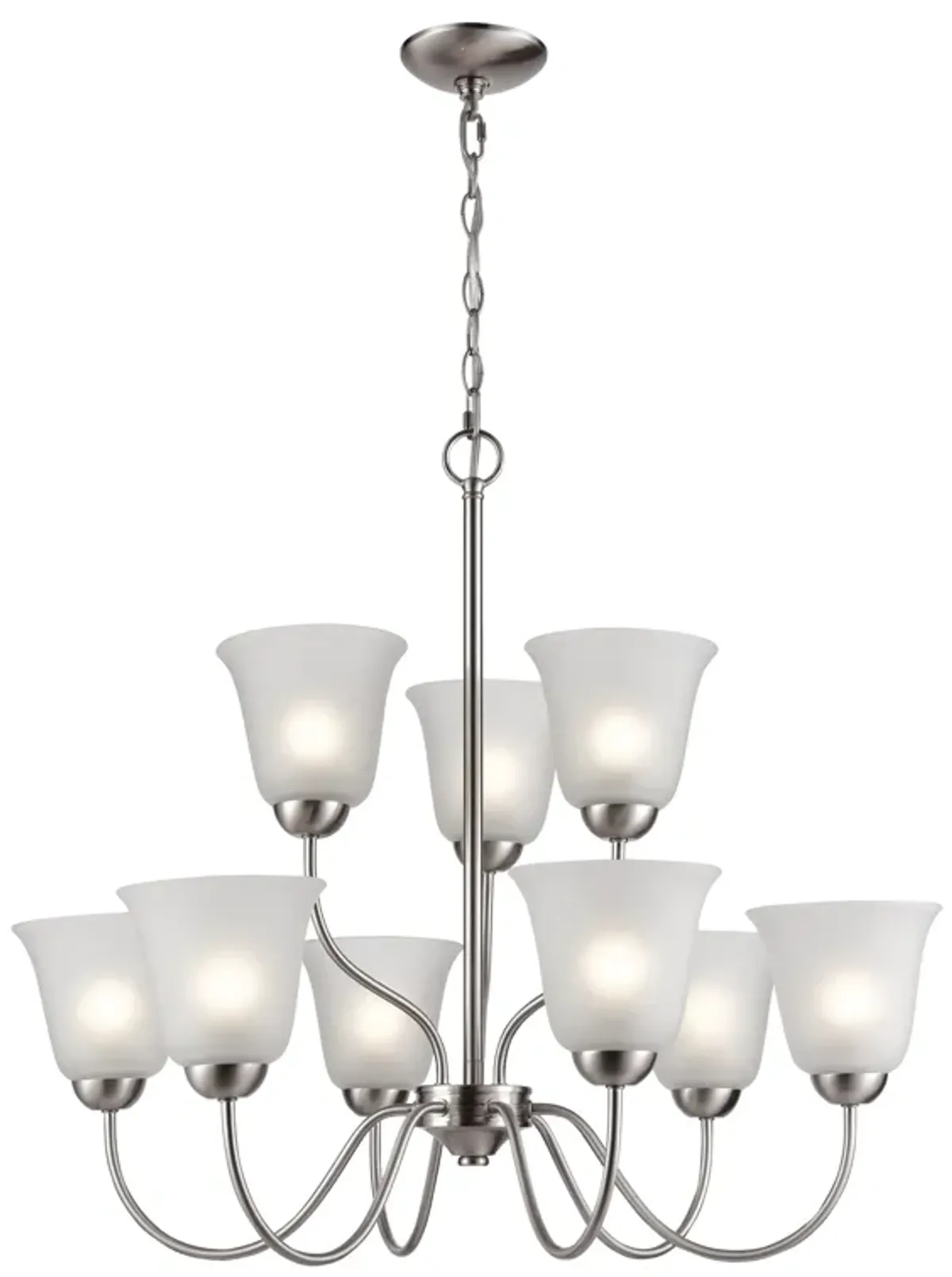 Conway 26" Wide 9-Light Chandelier - Brushed Nickel