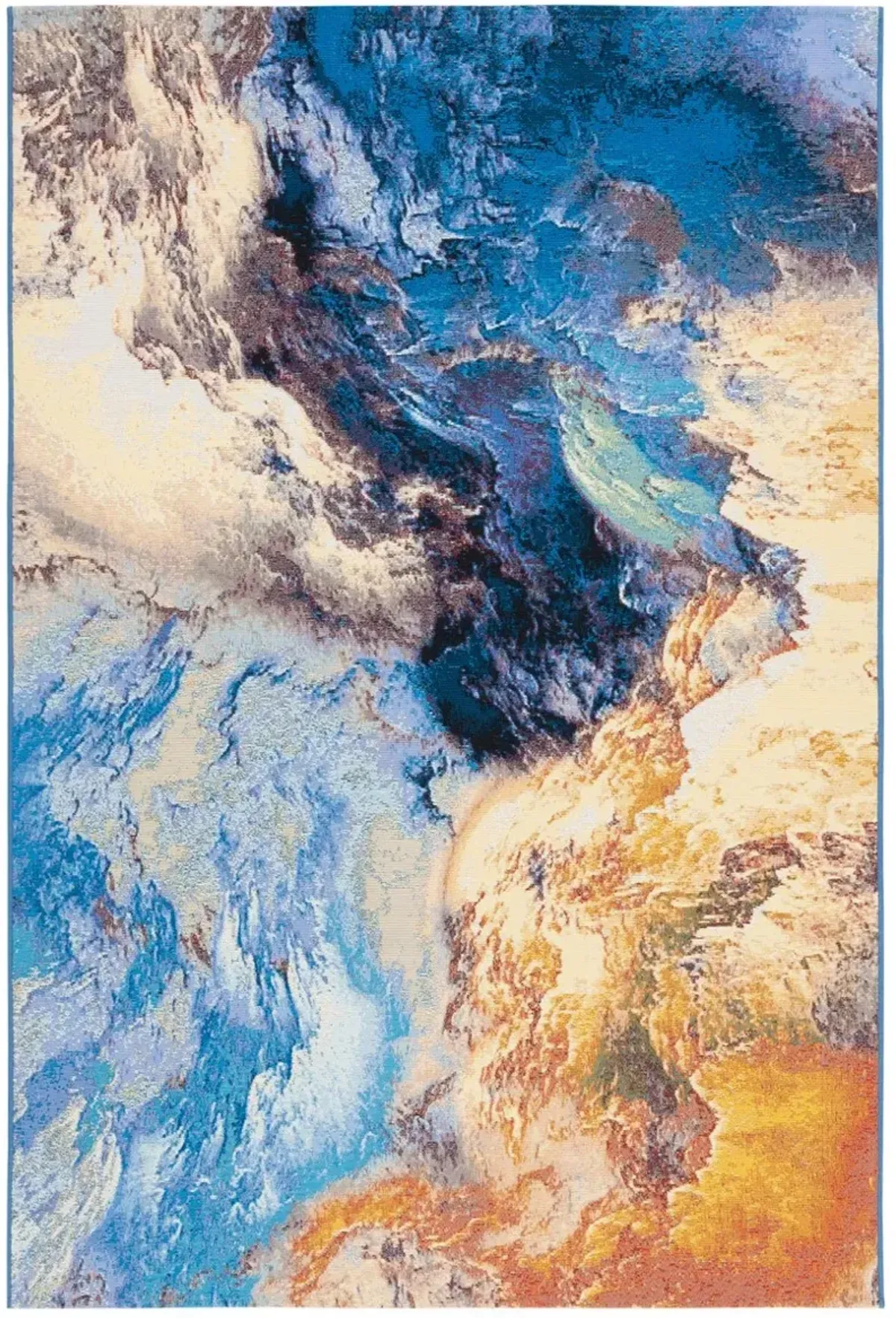 BARBADOS 540 Blue 8' x 10'-5' Large Rectangle Rug