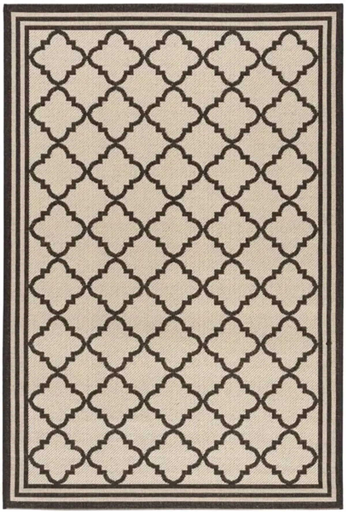 Safavieh BEACH HOUSE Collection BHS121U-4 Creme / Brown 4' X 6'