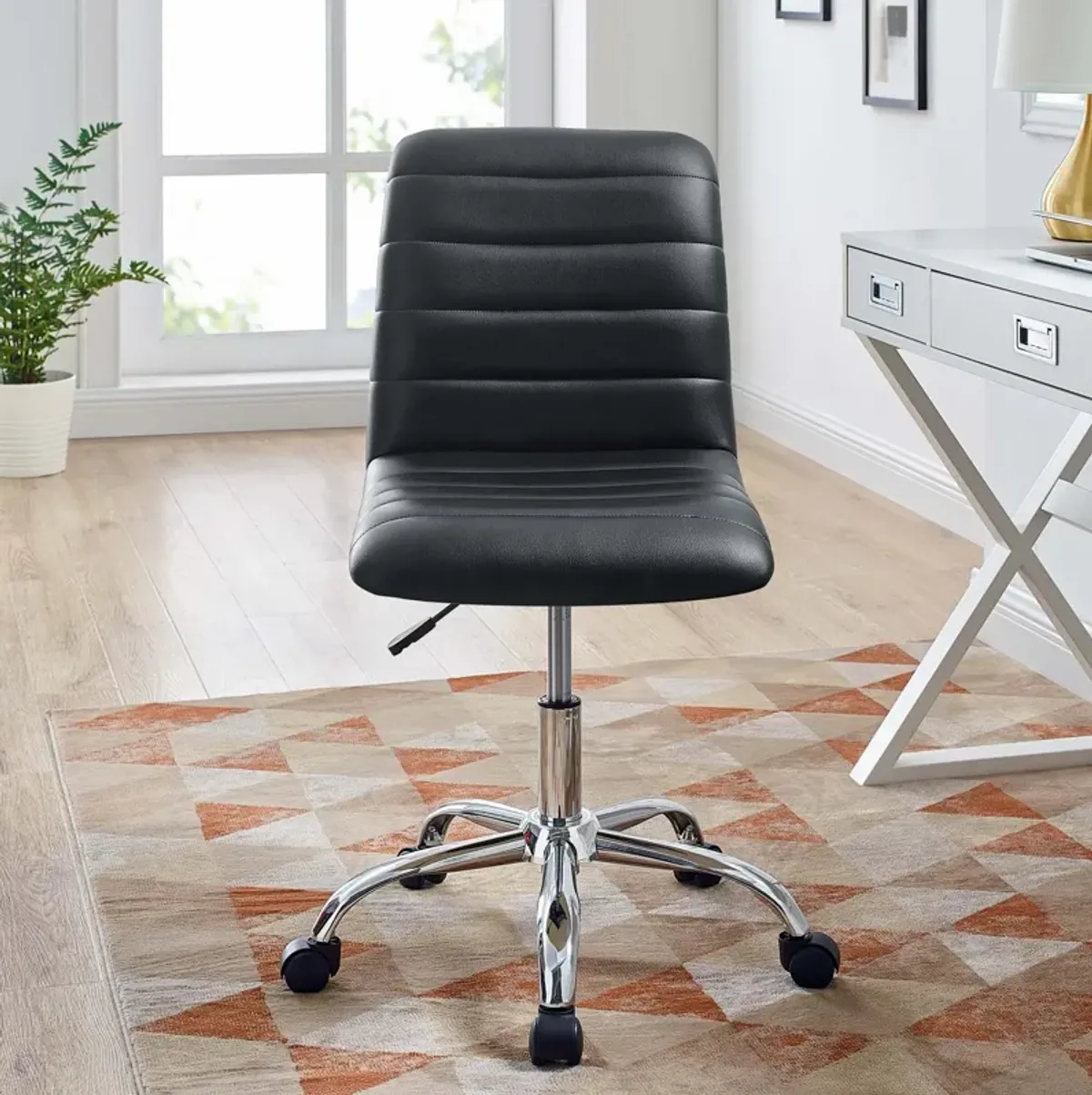 Ripple Armless Mid-Back Vinyl Office Chair