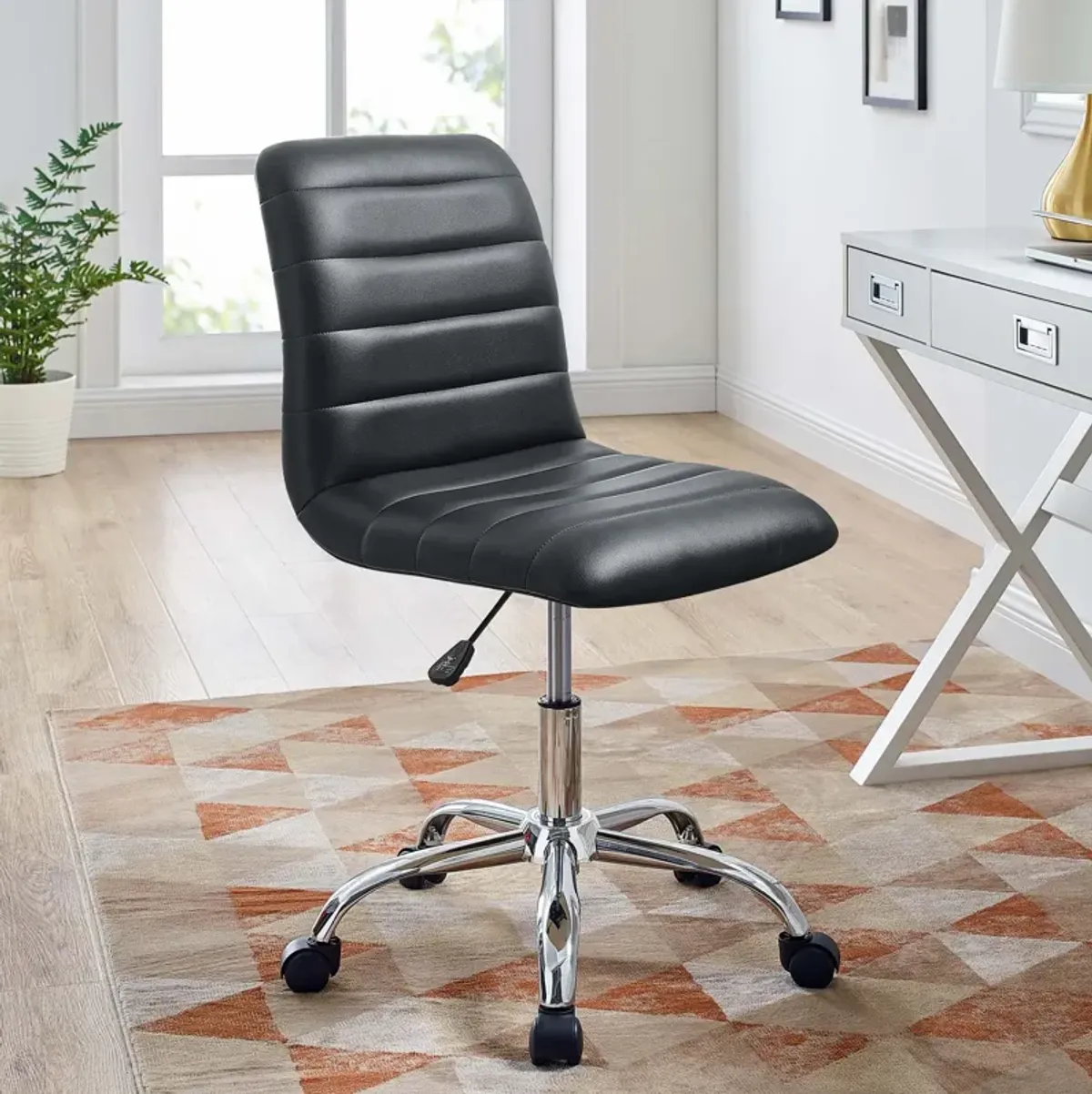 Ripple Armless Mid-Back Vinyl Office Chair