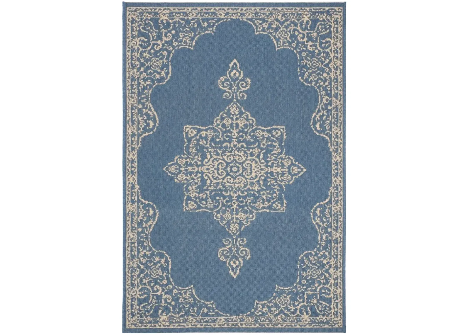 BEACH HOUSE 180 Blue 4' X 4' Square Square Rug