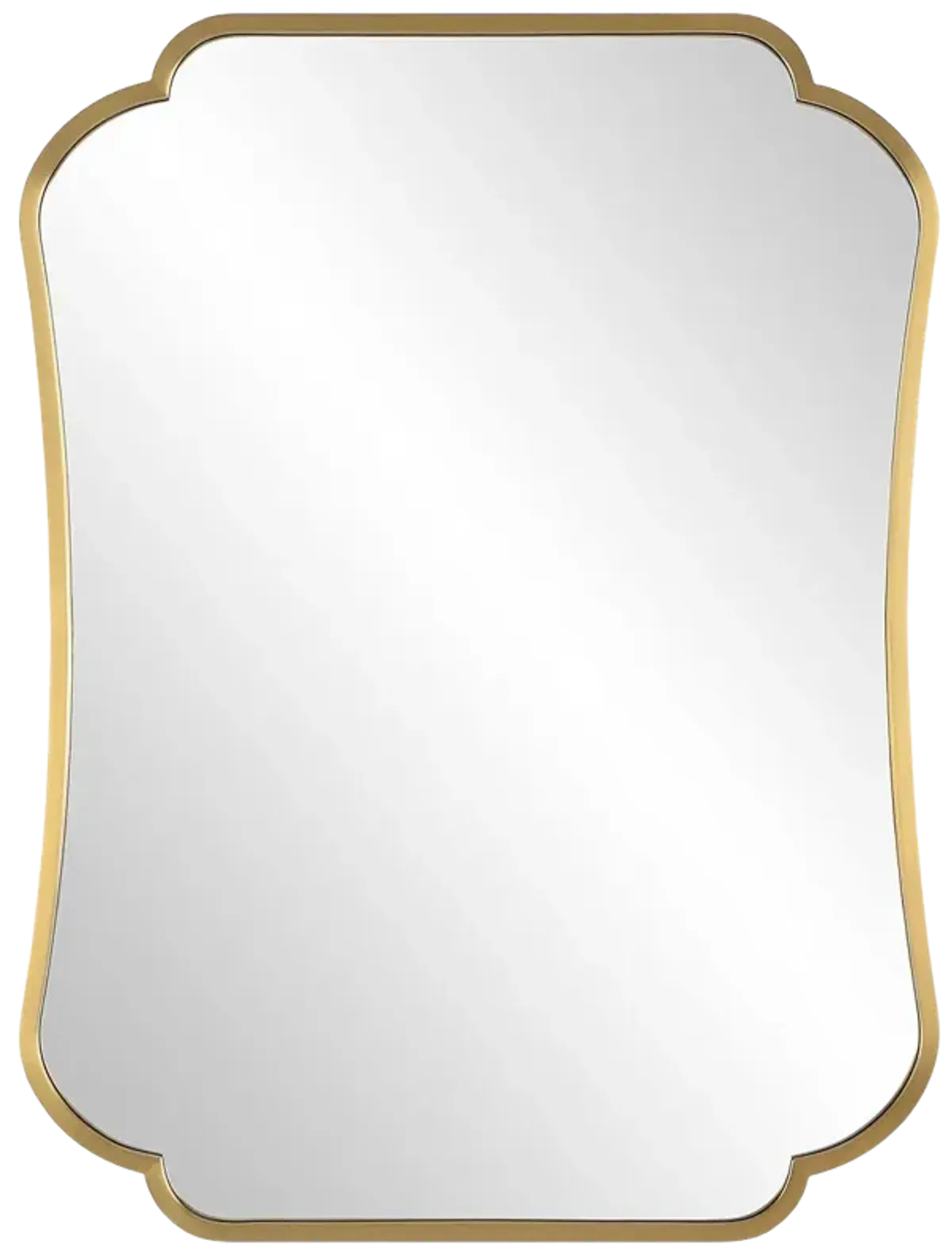 Athena Brushed Brass Mirror