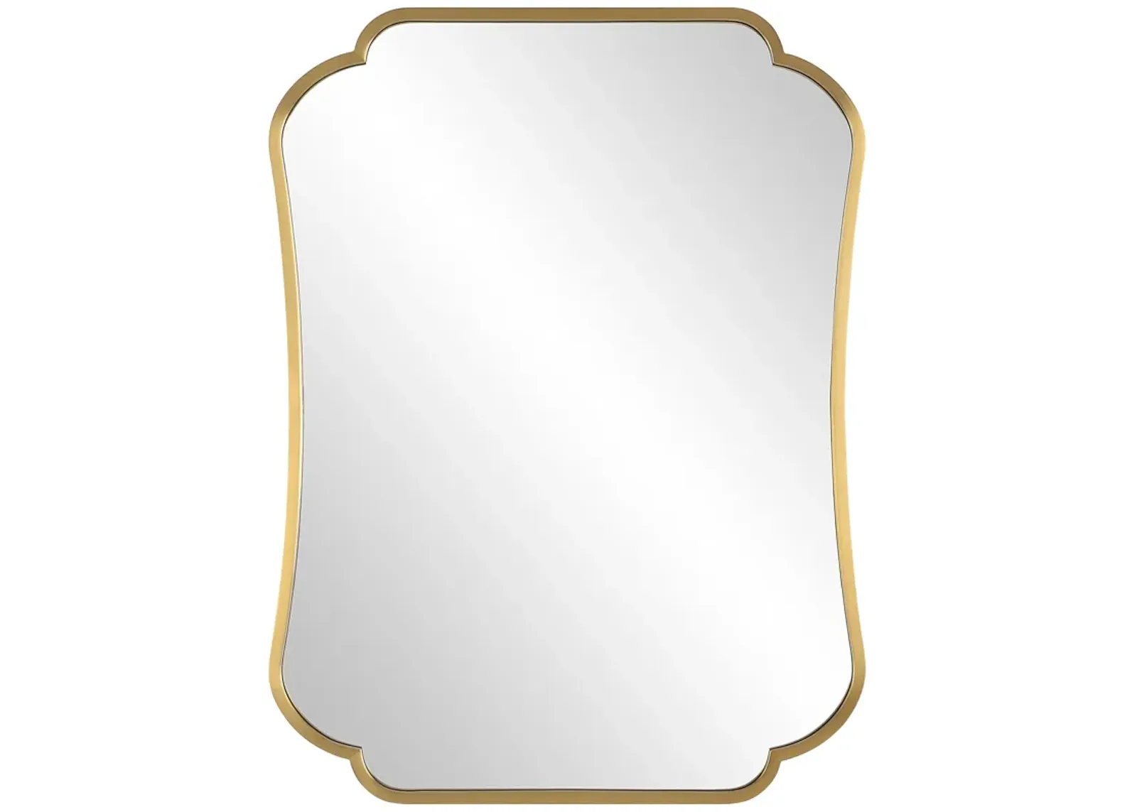 Athena Brushed Brass Mirror