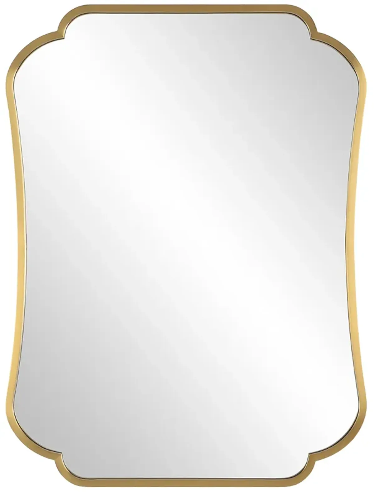 Athena Brushed Brass Mirror