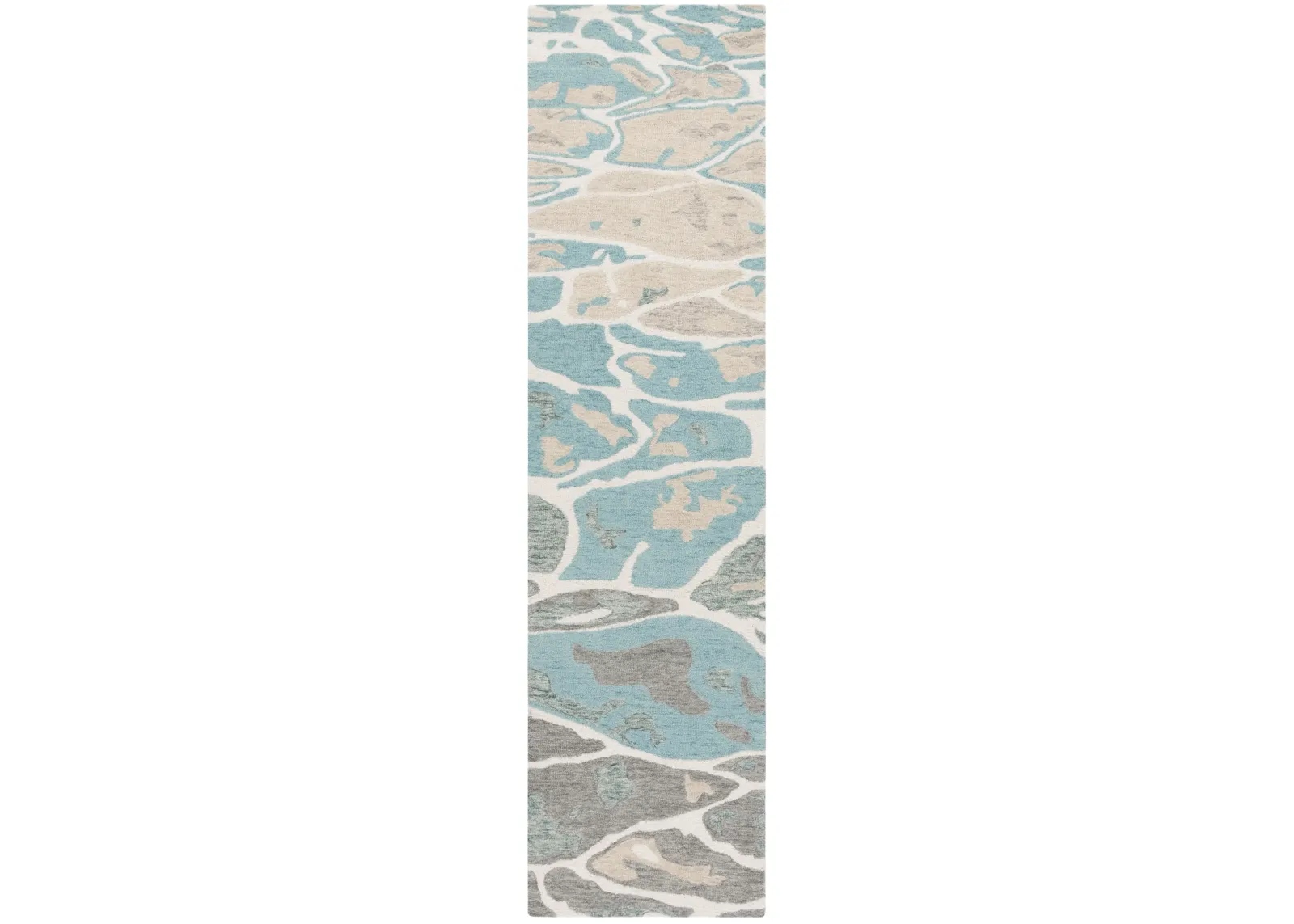 ABSTRACT 975 BLUE  2'-3' x 9' Runner Rug