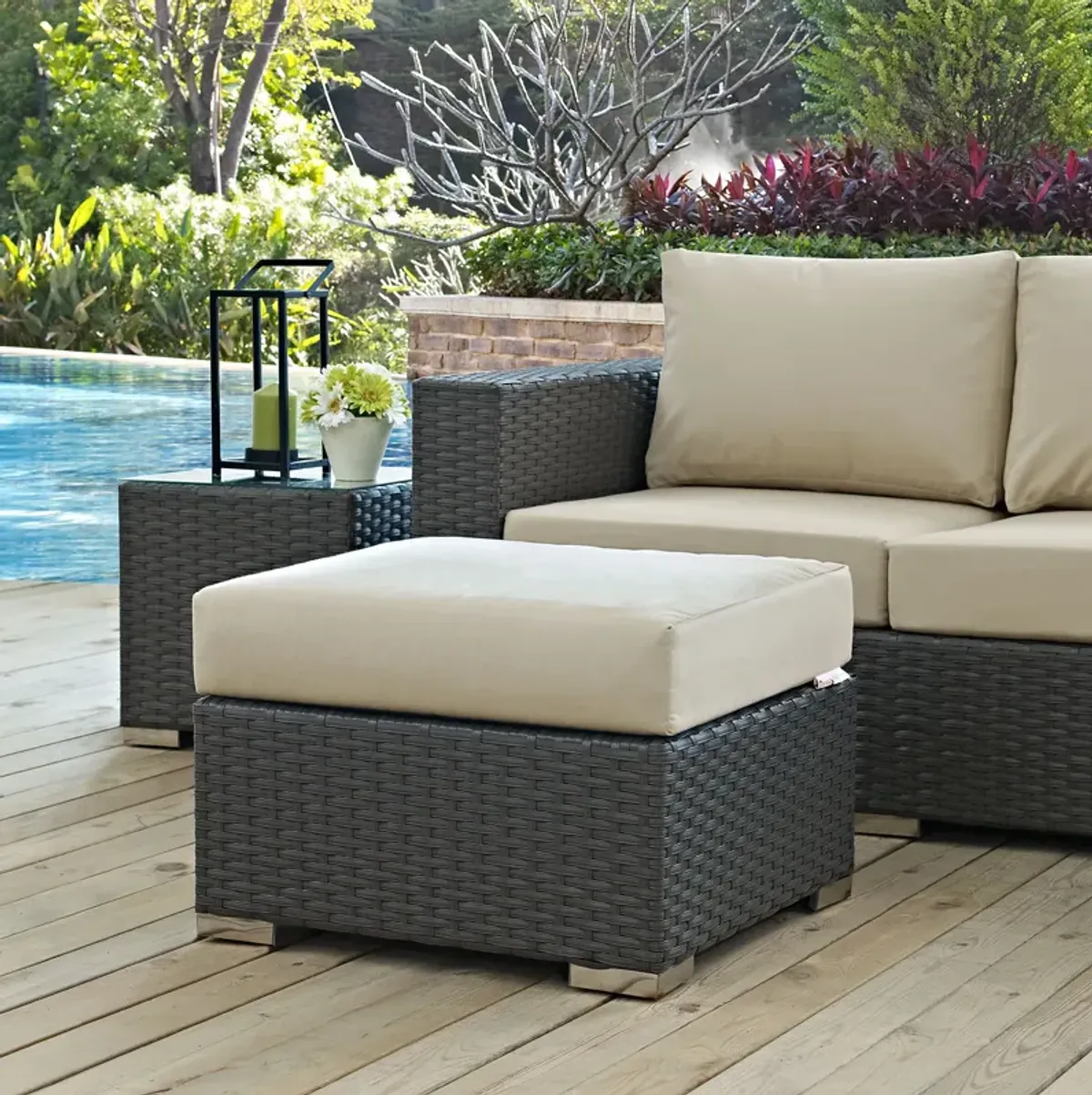 Sojourn Outdoor Patio Sunbrella® Ottoman