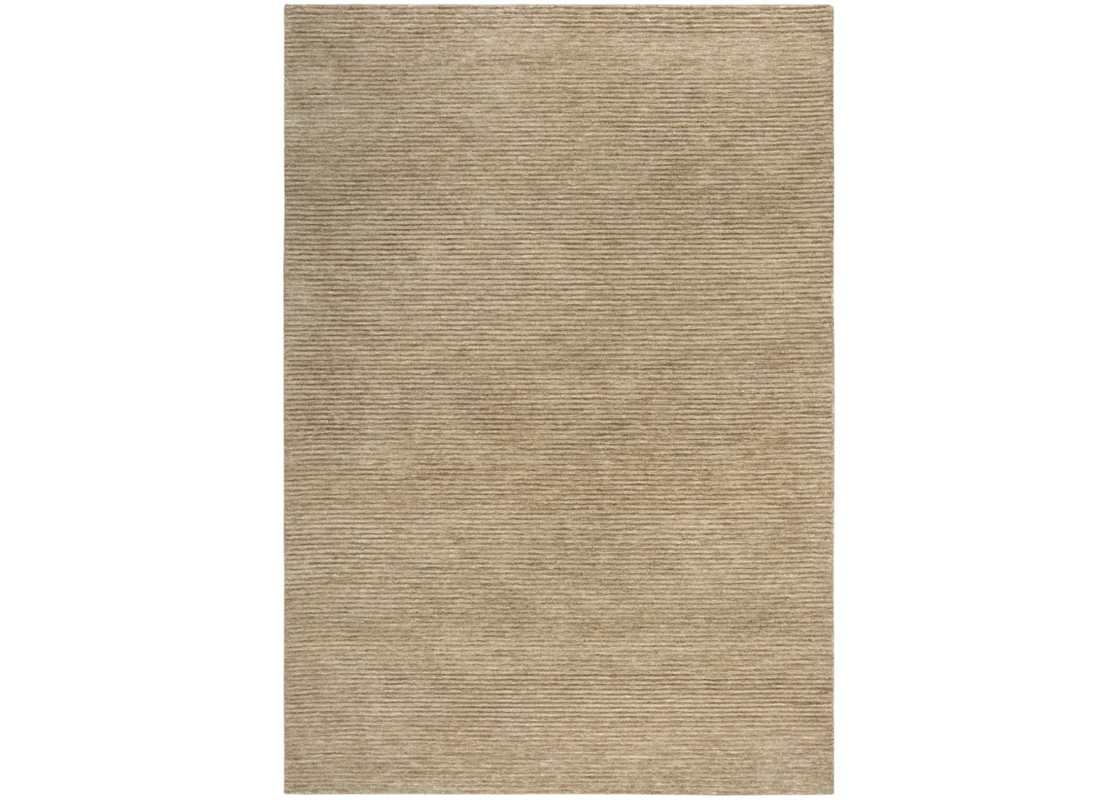 Mason Park Beige Solid/Tone on Tone Recycled Polyester 5' x 7'6" Rectangle Rug