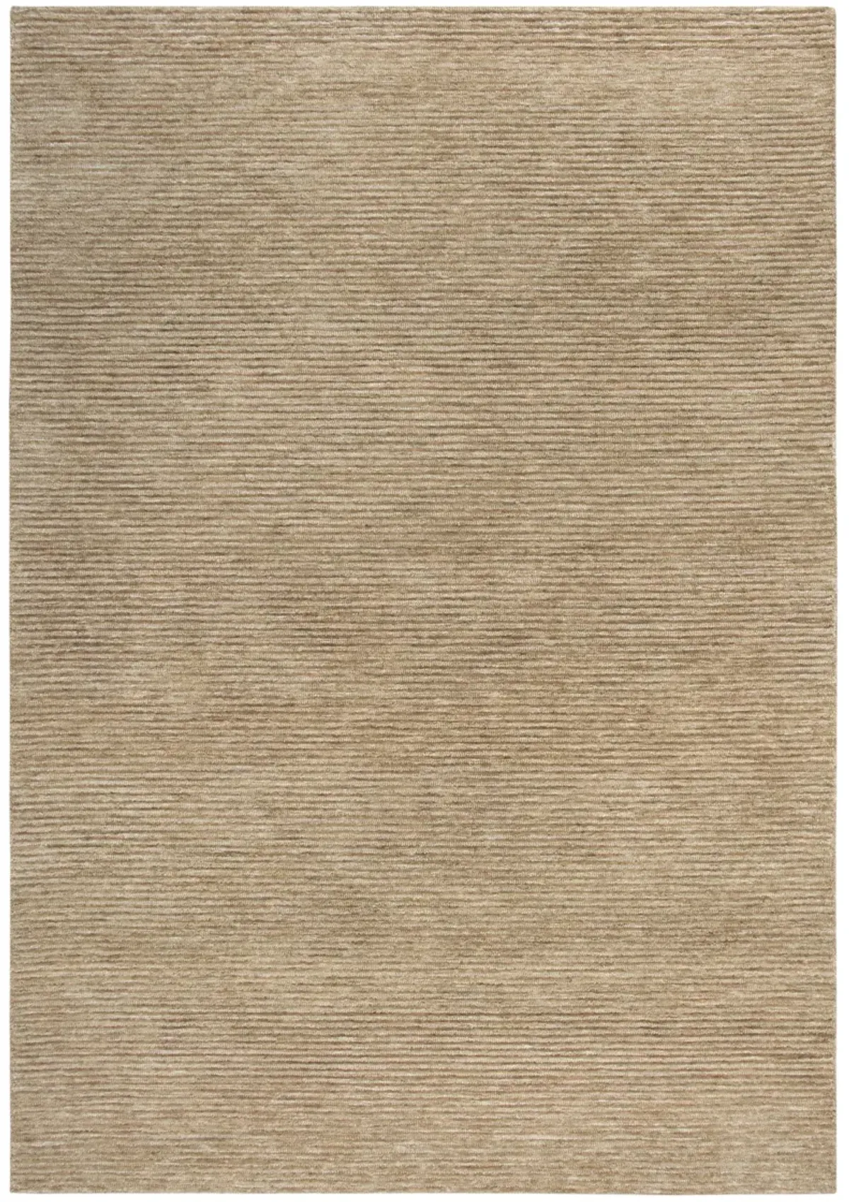 Mason Park Beige Solid/Tone on Tone Recycled Polyester 5' x 7'6" Rectangle Rug