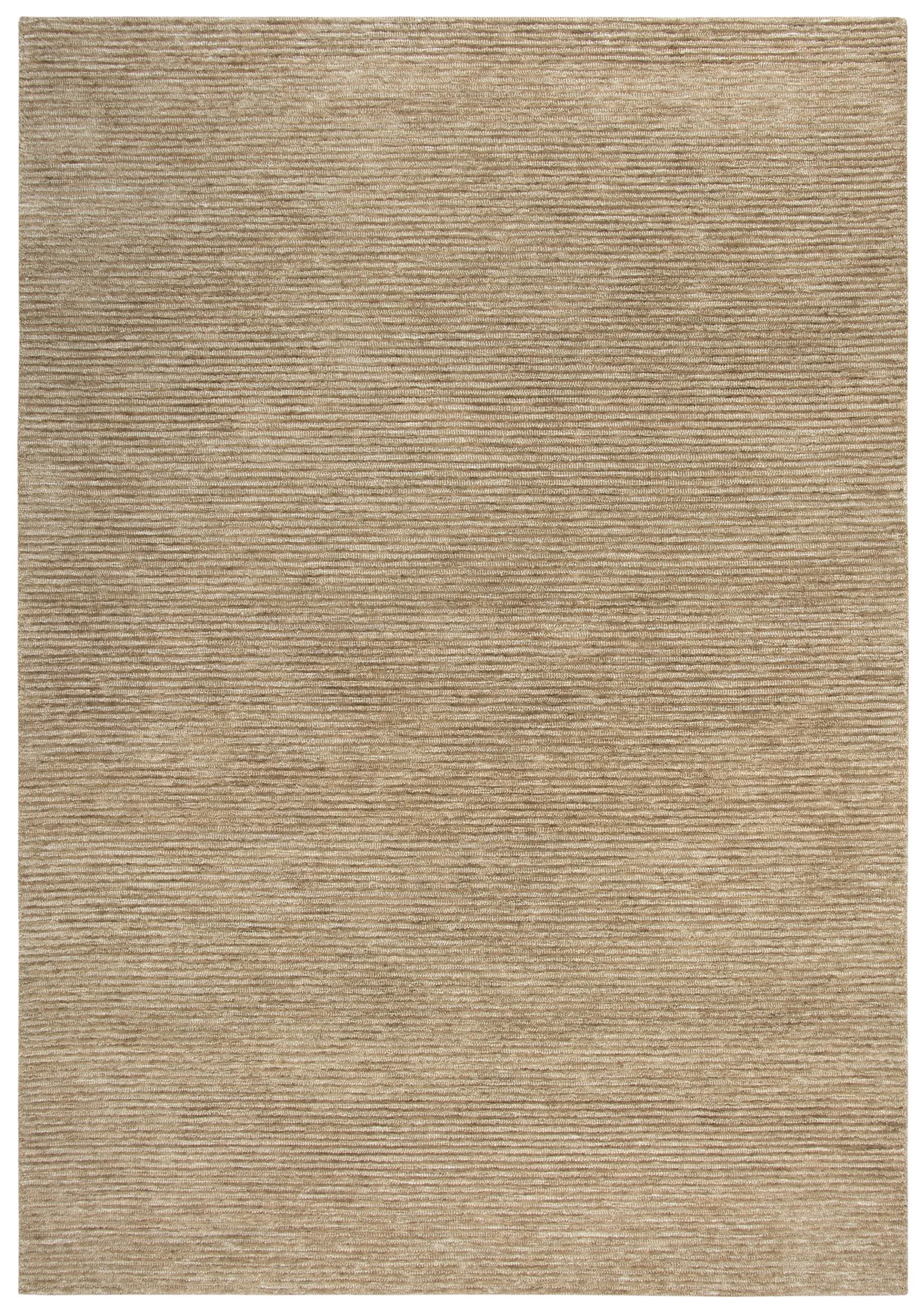 Mason Park Beige Solid/Tone on Tone Recycled Polyester 5' x 7'6" Rectangle Rug