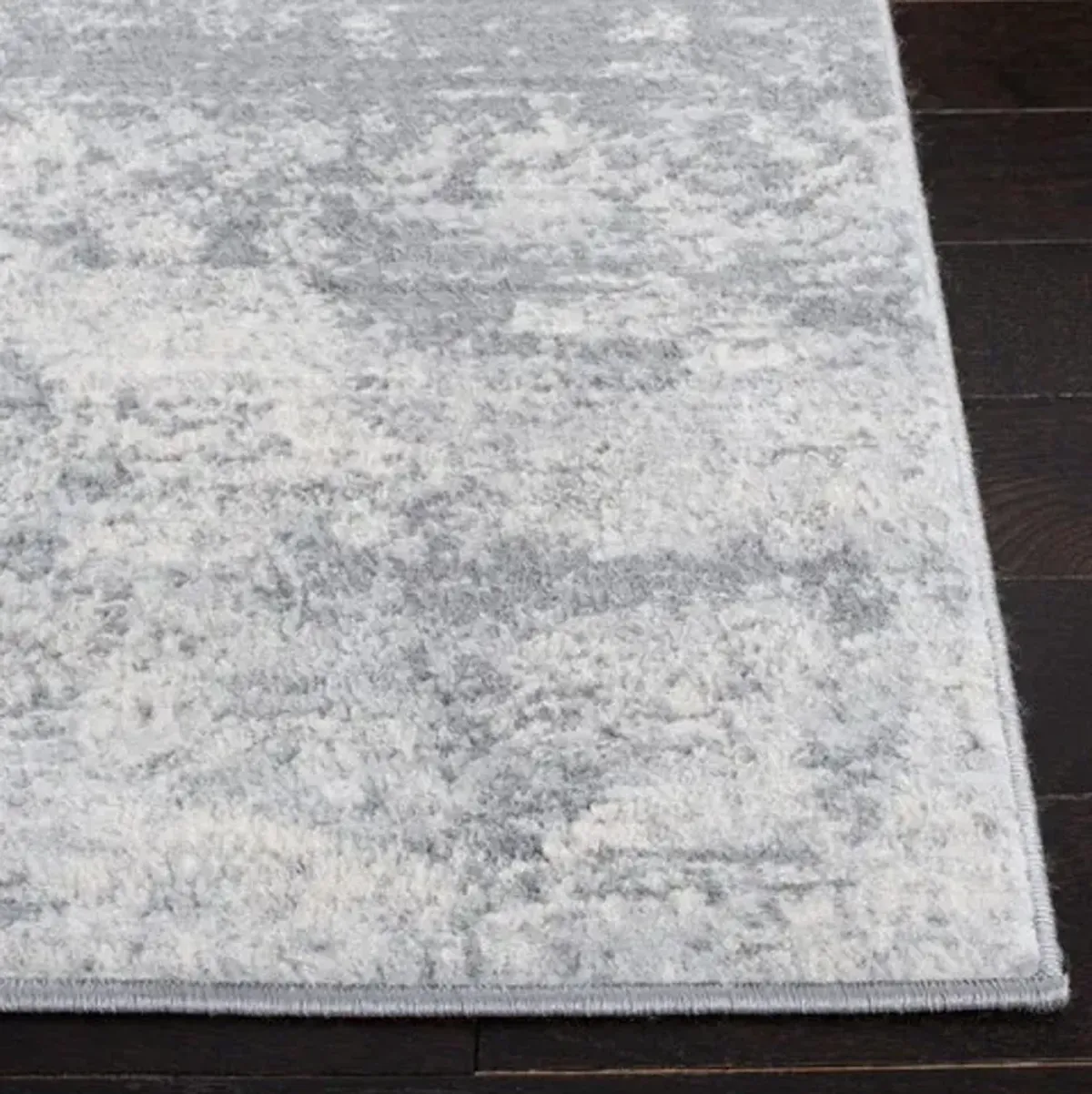 Brentwood 822 Grey / Ivory 2' X 8' Runner Powerloomed Rug