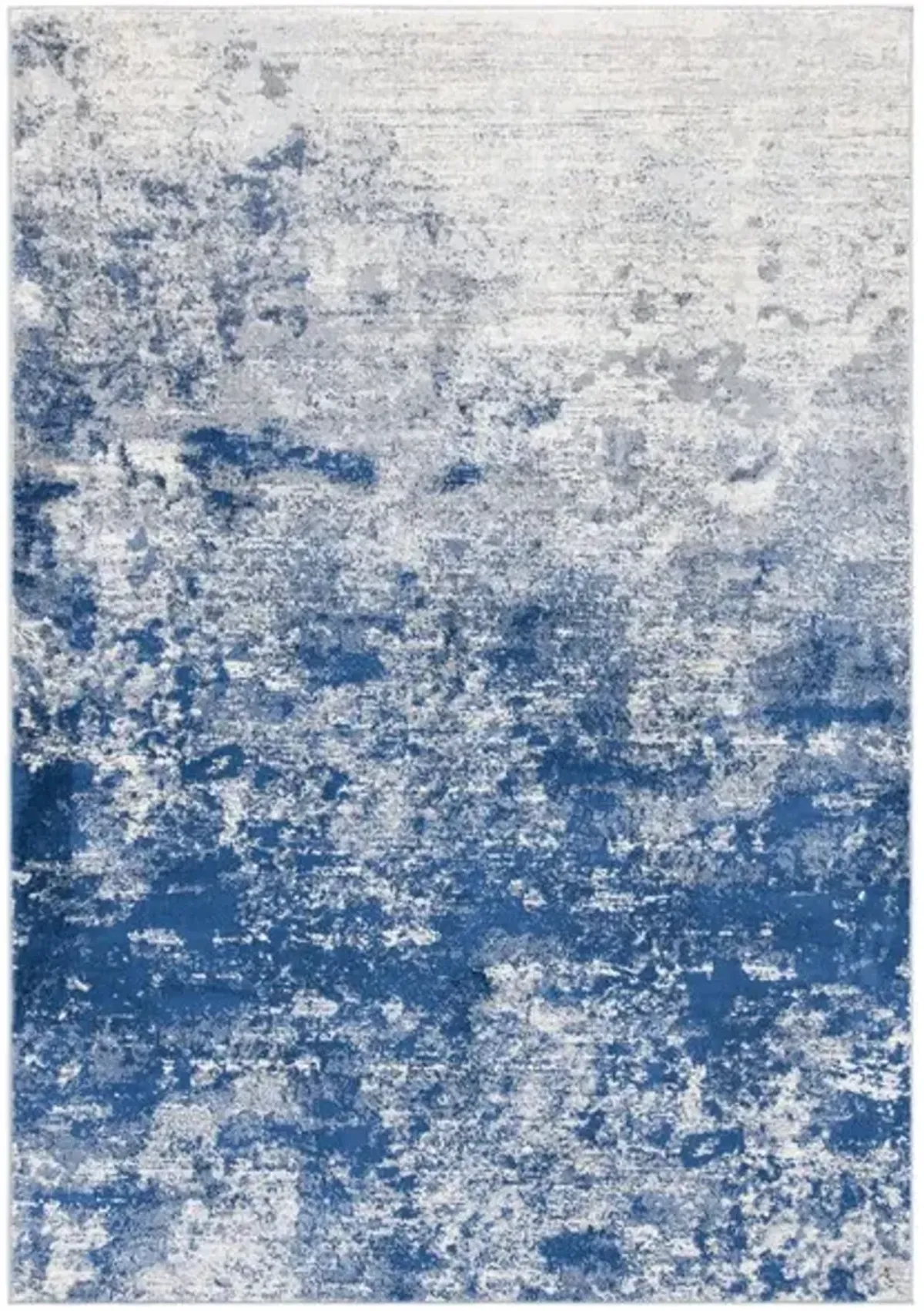 Brentwood 822 Grey / Navy 9' X 9' Square Square Powerloomed Rug