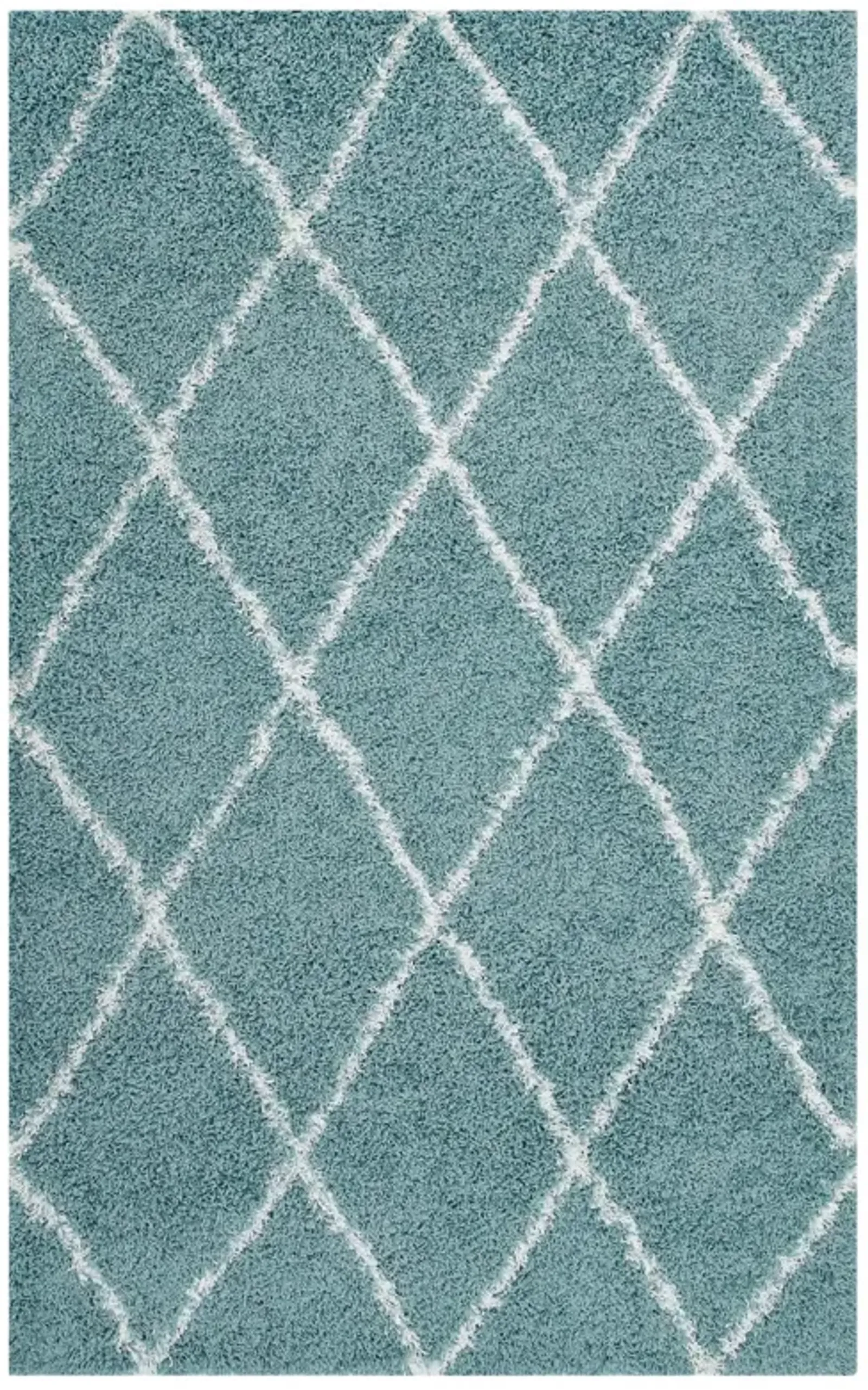 Toryn Diamond Lattice 8x10 Shag Area Rug