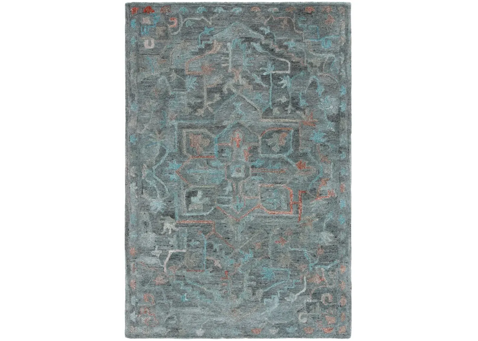 ANATOLIA 402 TEAL  8' x 10' Large Rectangle Rug