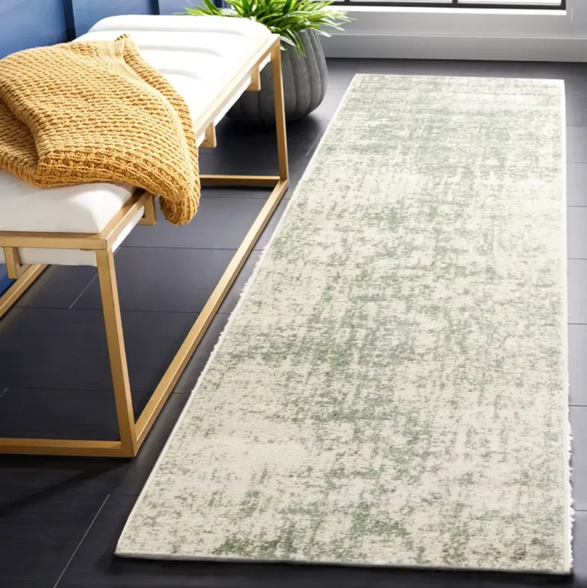 ADIRONDACK 207 SAGE  2'-6' x 12' Runner Rug