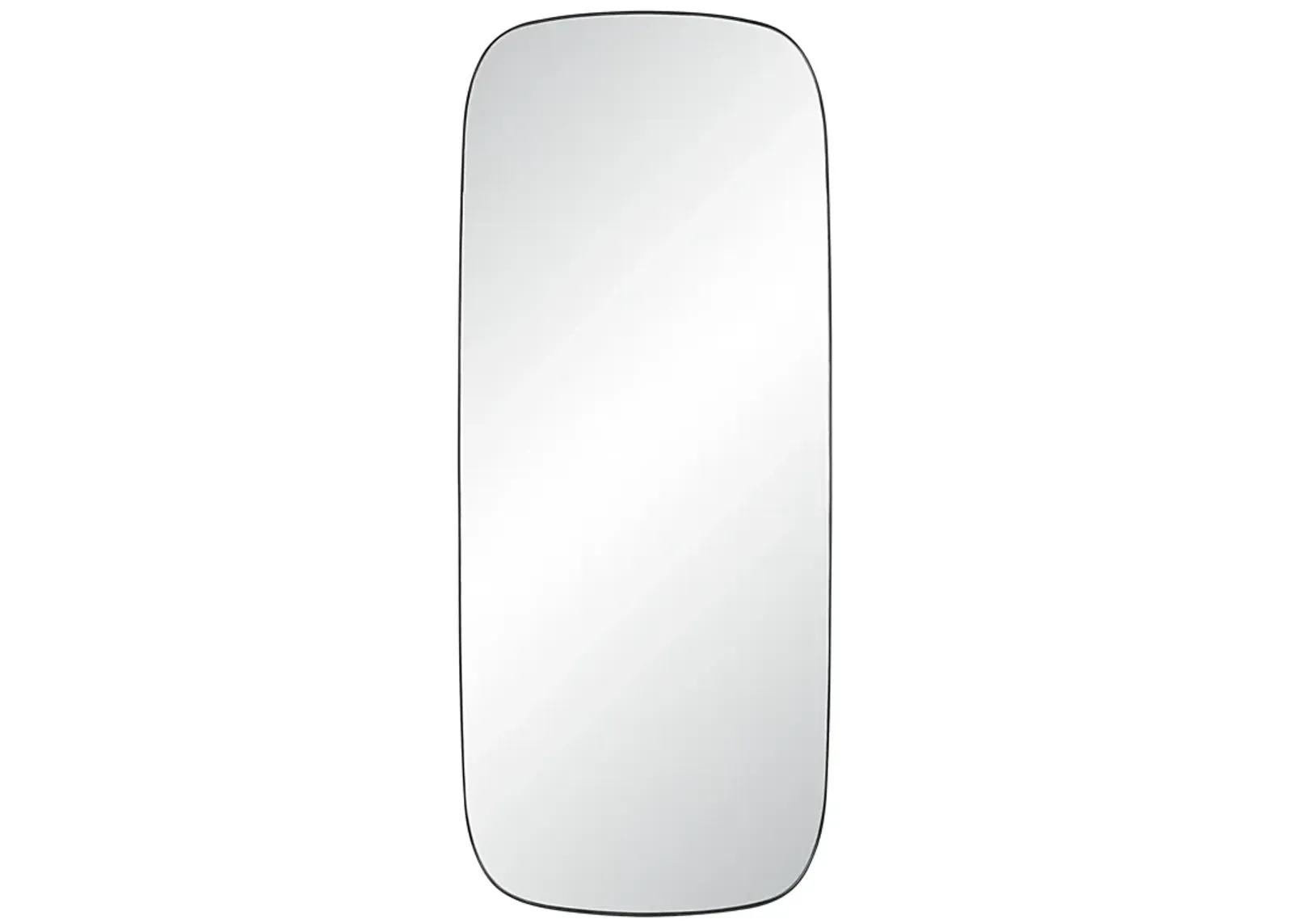 Almandine 72" Tall Rectangular Mirror, Matte Black