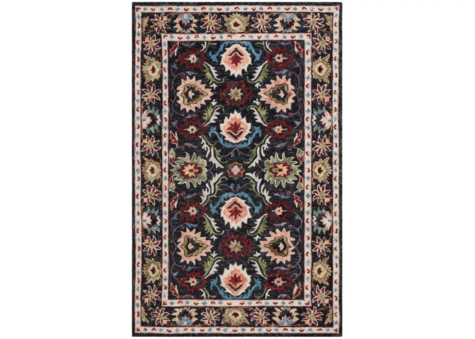 BLOSSOM 691 BLACK  6' x 9' Medium Rectangle Rug