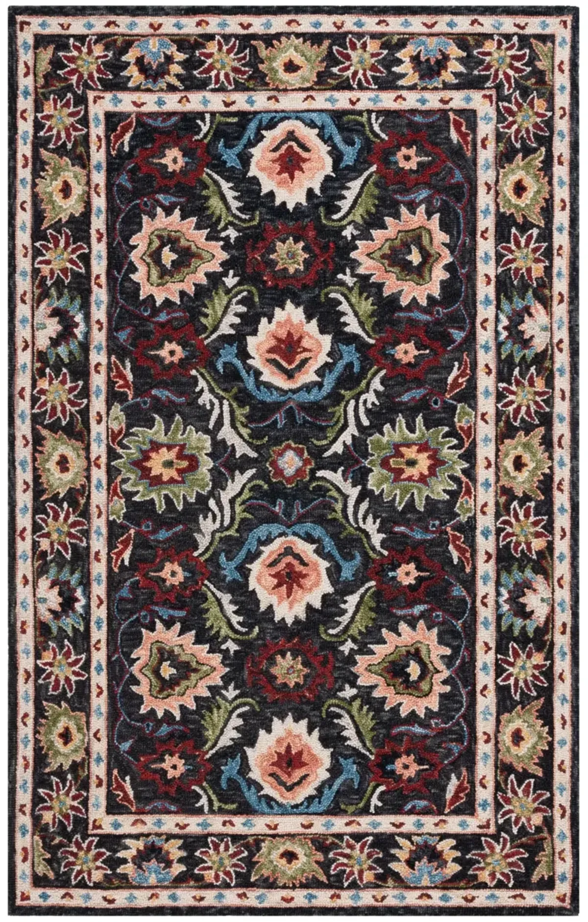 BLOSSOM 691 BLACK  6' x 9' Medium Rectangle Rug