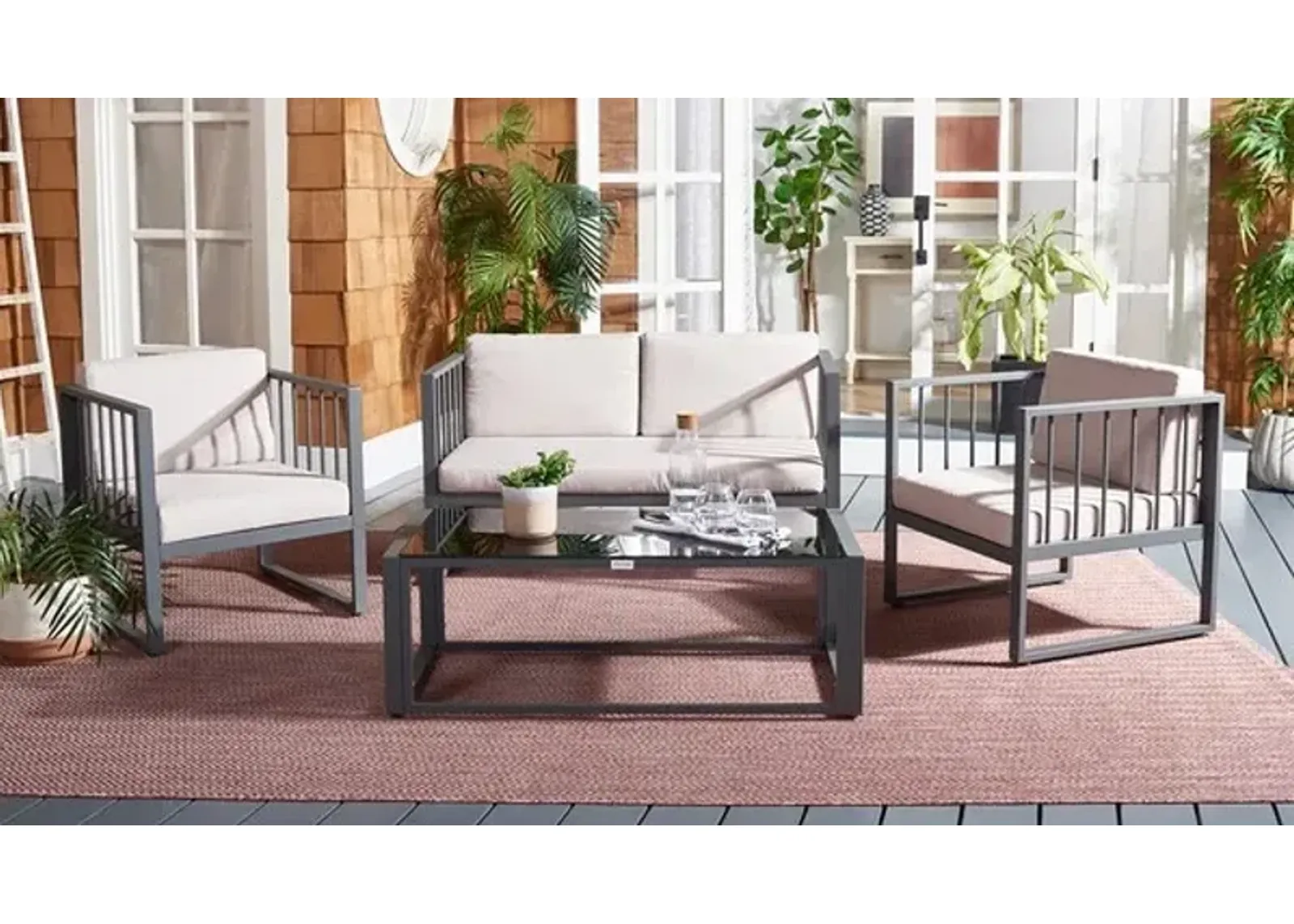 Holyoke Outdoor 4 Piece Living Set