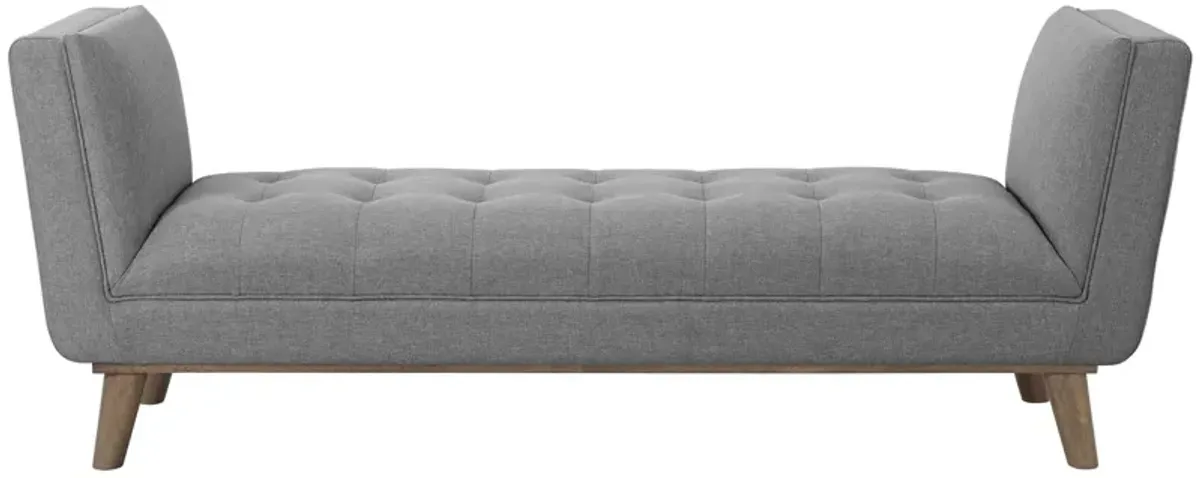 Haven Tufted Button Upholstered Fabric Accent Bench