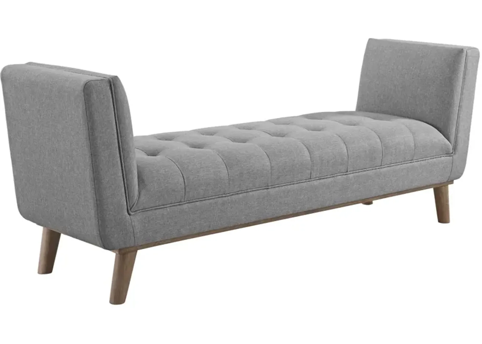 Haven Tufted Button Upholstered Fabric Accent Bench