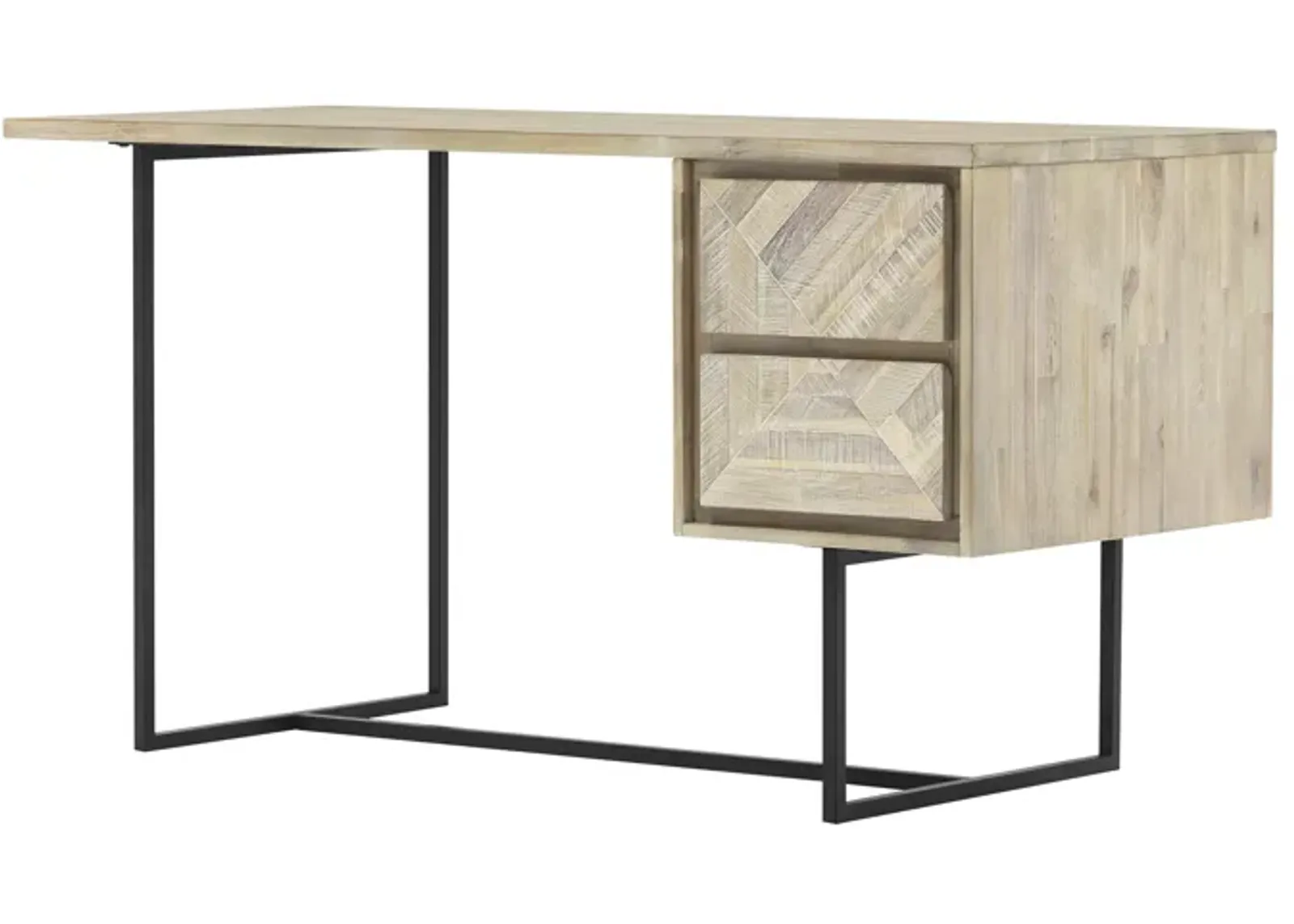 Peridot 2 Drawer Desk in Natural Acacia Wood