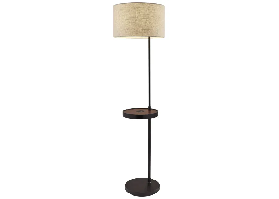 Oliver Wireless Charging Shelf Floor Lamp