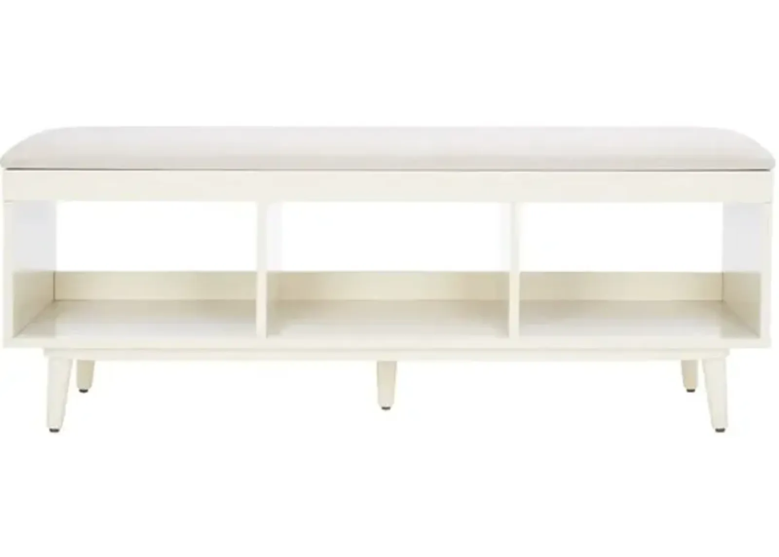 CRICKET OPEN SHELF BENCH W/ CUSHION