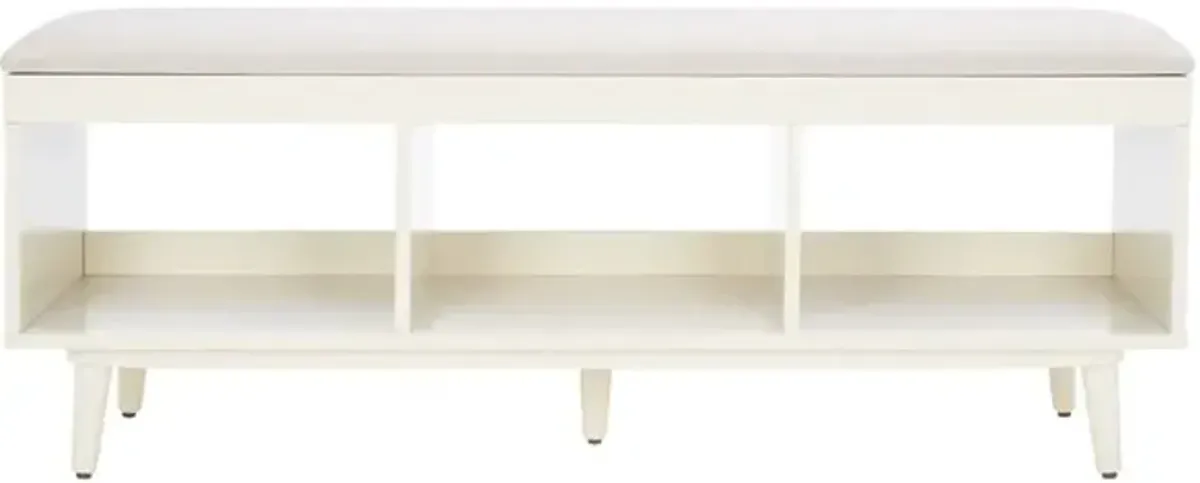 CRICKET OPEN SHELF BENCH W/ CUSHION