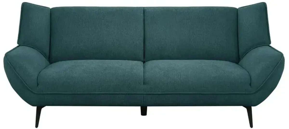 Acton 3-piece Upholstered Flared Arm Sofa Set Teal Blue