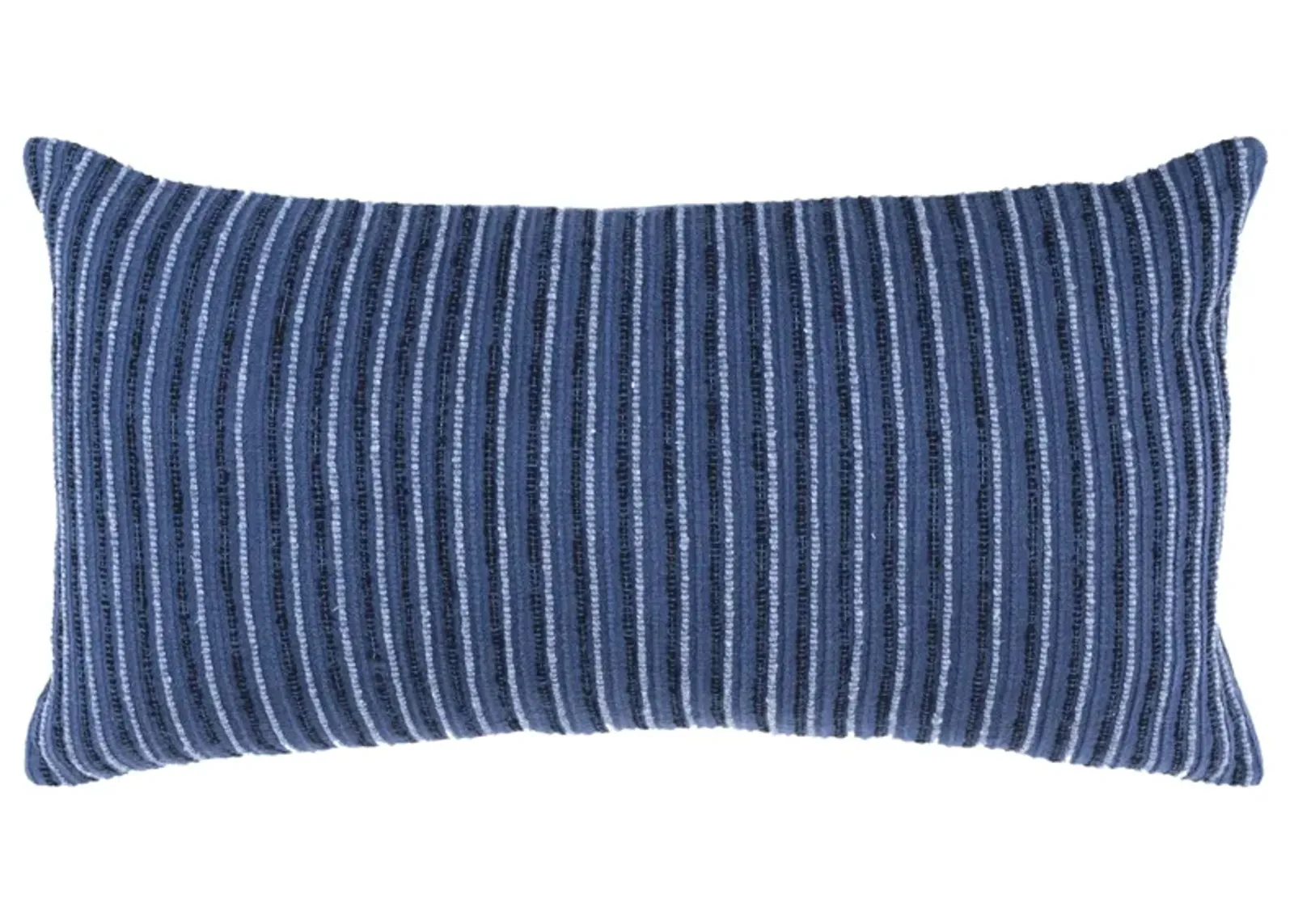 Stripe Patterned Solid Dark Blue Pillow