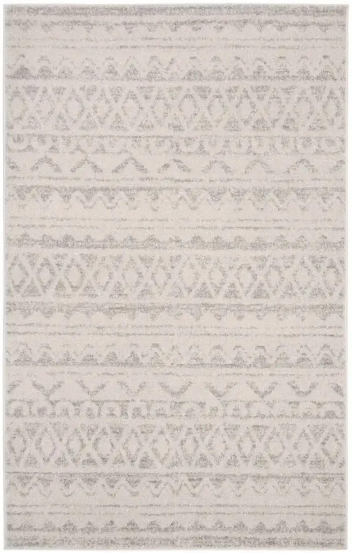 Adirondack Contemporary Ivory / Silver 4' X 6' Powerloomed Rug