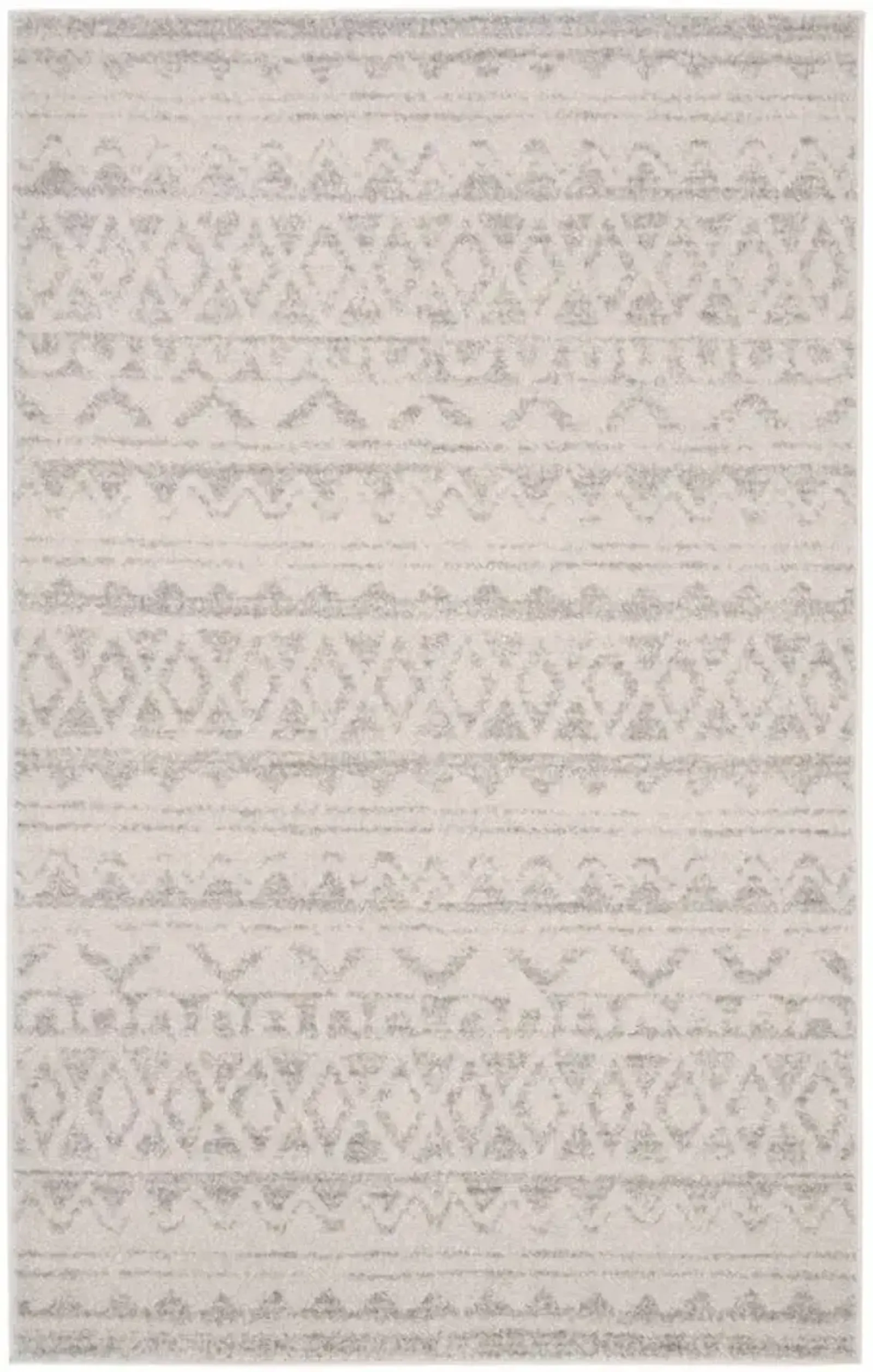 Adirondack Contemporary Ivory / Silver 4' X 6' Powerloomed Rug