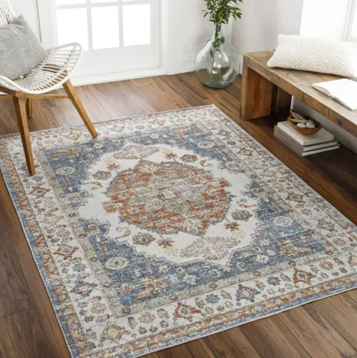 Lillian LLL-2305 5'3" x 7' Machine Woven Rug