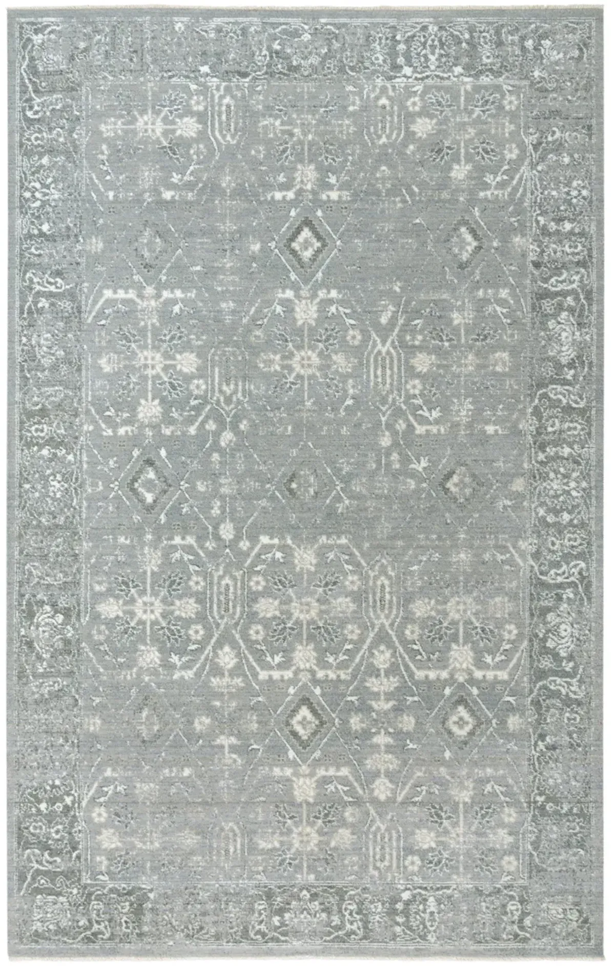 Couture Gray Classic/Updated NZ Wool/Tencel Blend 5' x 8' Rectangle Rug