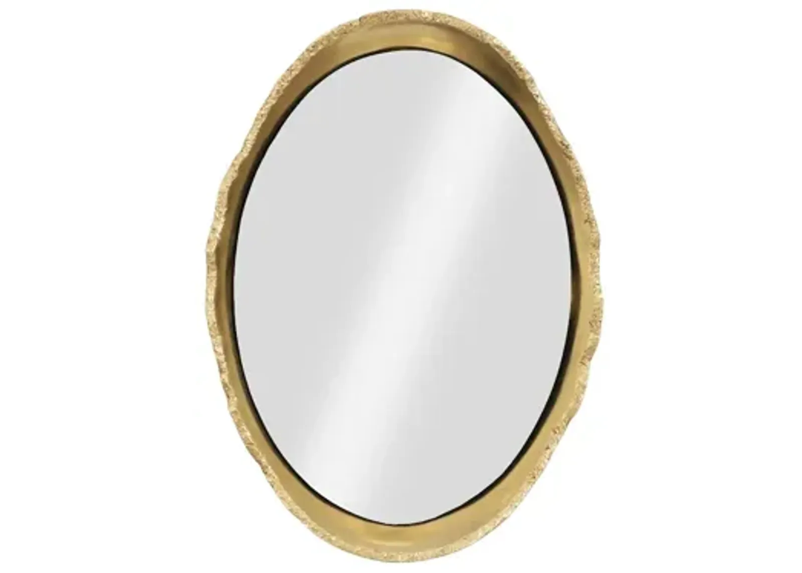 Broken Egg Mirror, Black and Gold Leaf