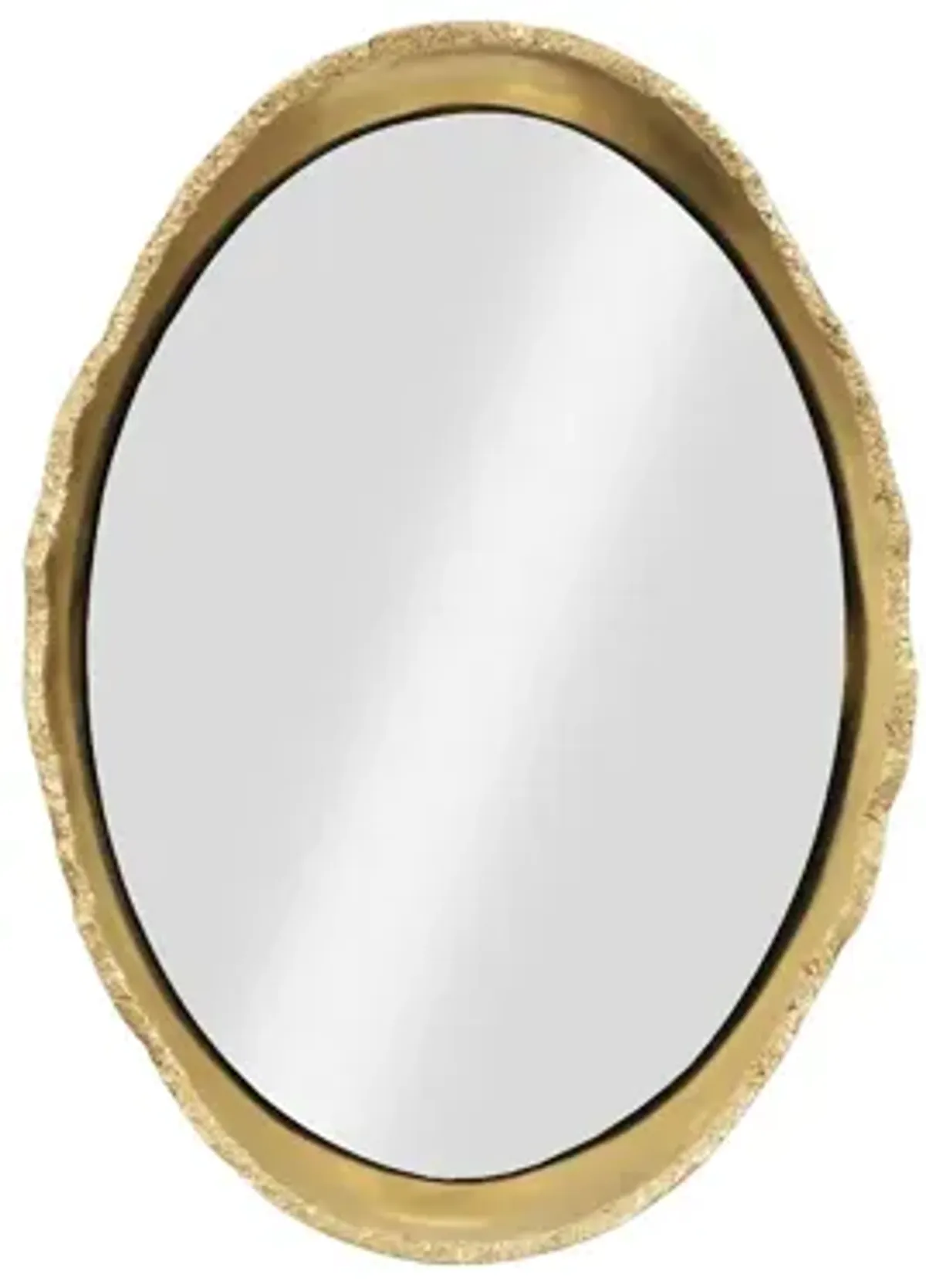 Broken Egg Mirror, Black and Gold Leaf