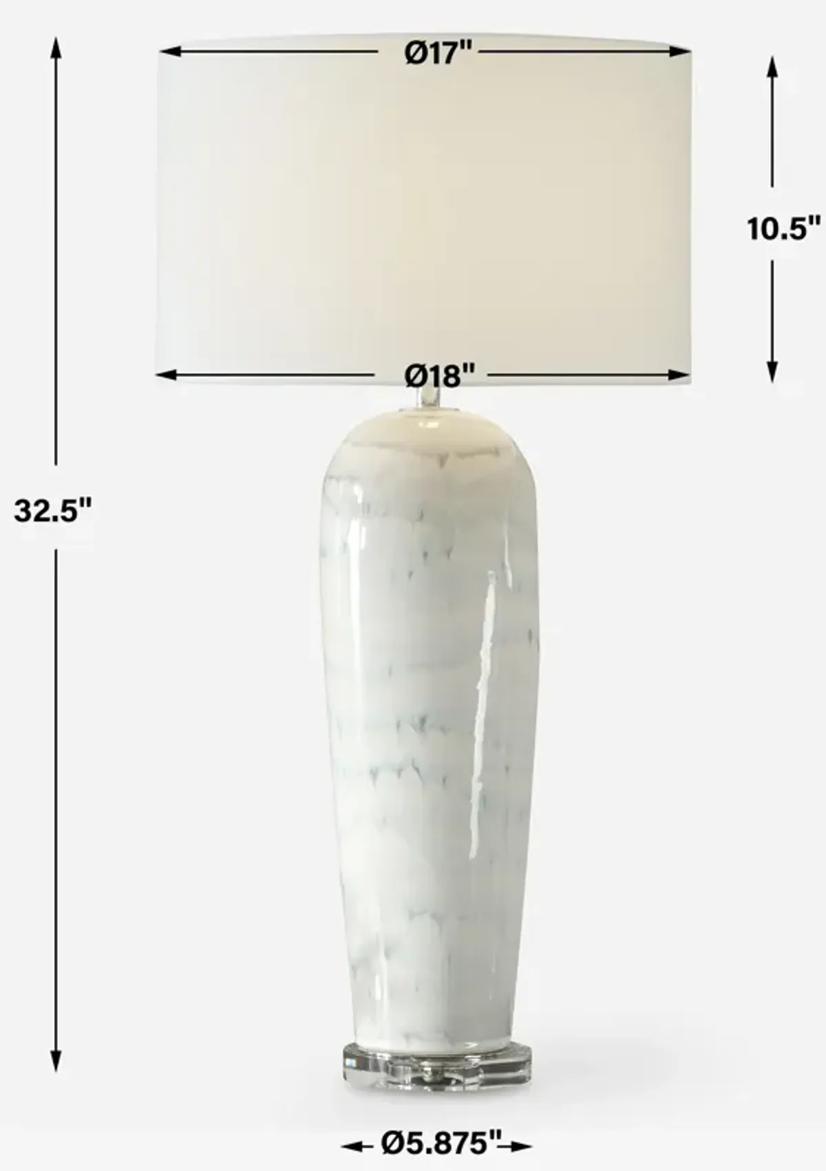 Arden White Glaze Table Lamp