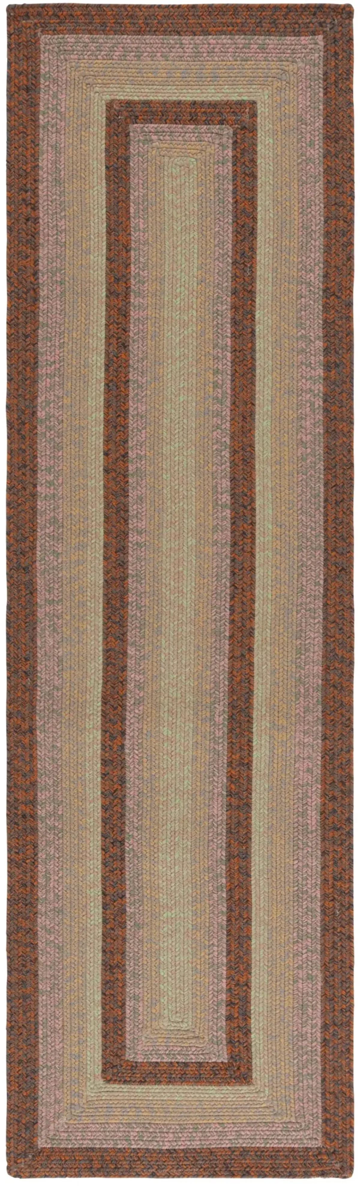 BRAIDED 320 DARK BROWN  2'-3' x 8' Runner Rug