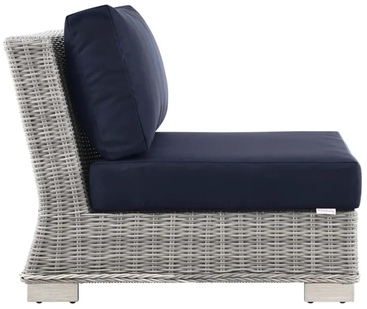 Conway Outdoor Patio Wicker Rattan Armless Chair