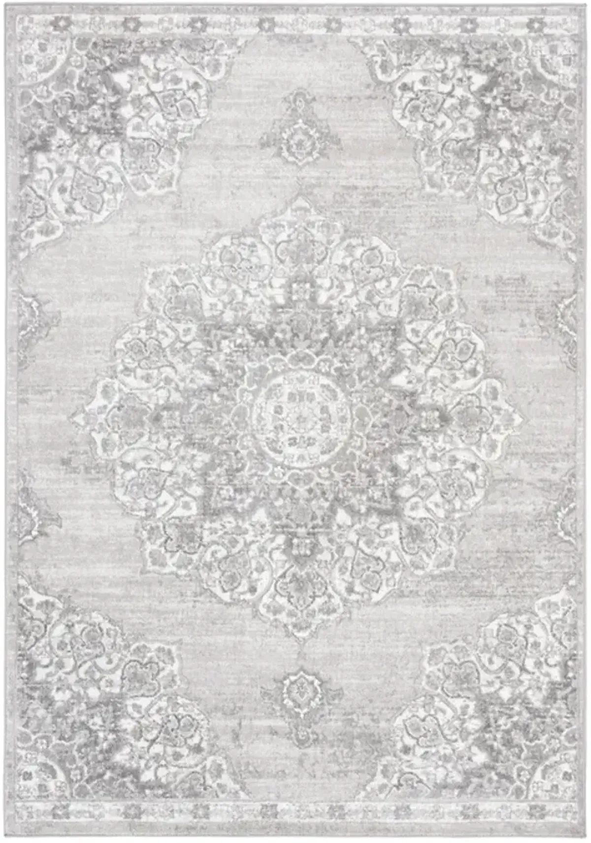 Brentwood 802 Grey / Ivory 11' X 15' Oversized Rectangle Powerloomed Rug