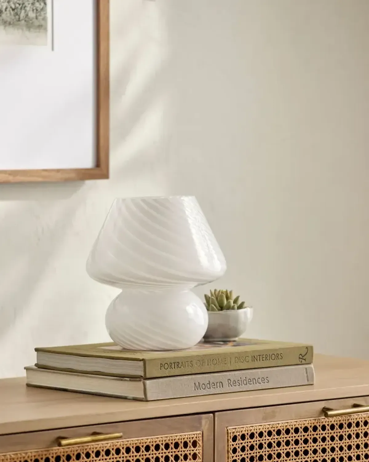 Lefkada LFK-003 9"H x 8"W x 8"D Accent Table Lamp
