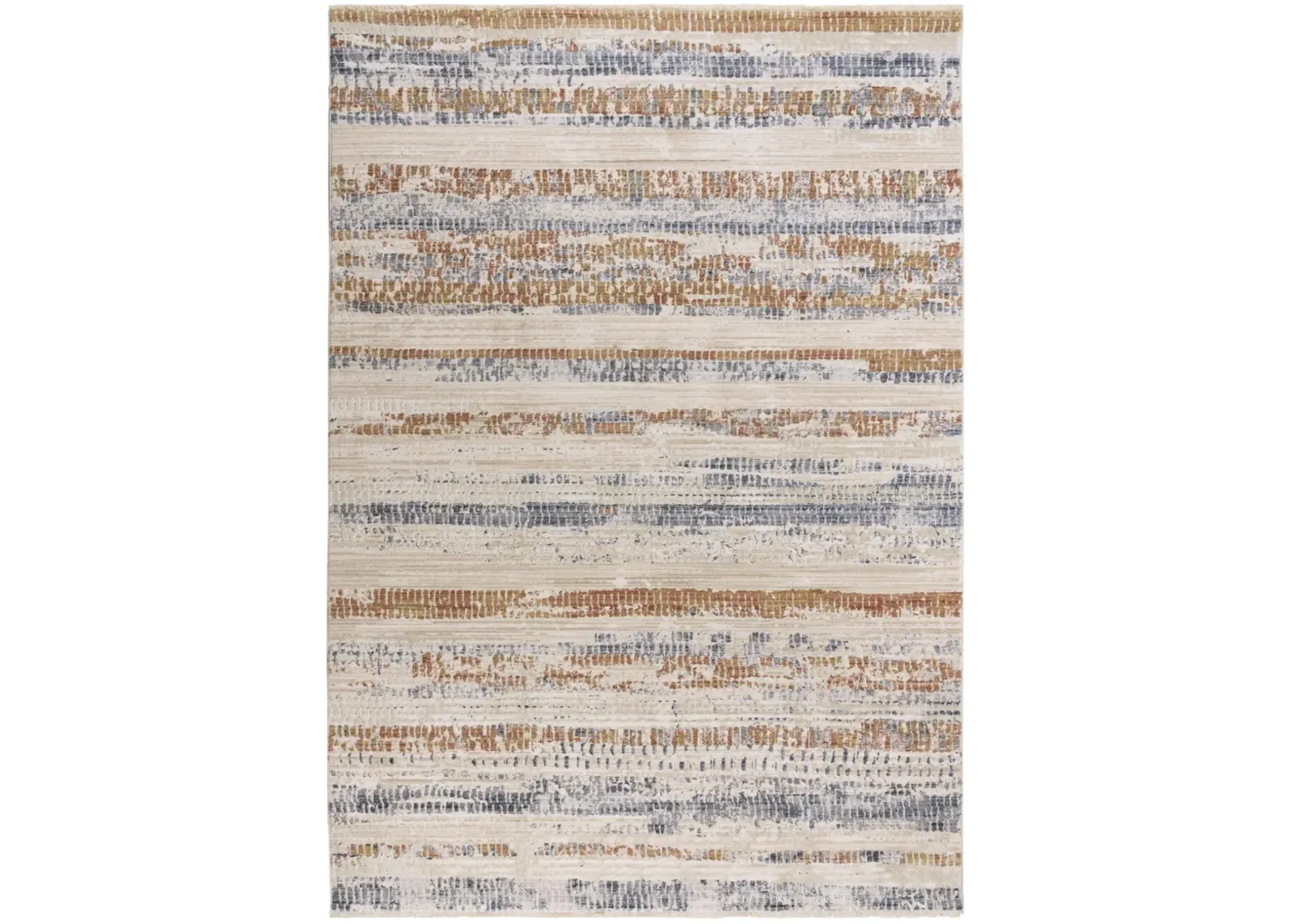 Iconic Natural  Stripe/Abstract Polyester/Propylene 8'10" x 11'10" Rectangle Rug