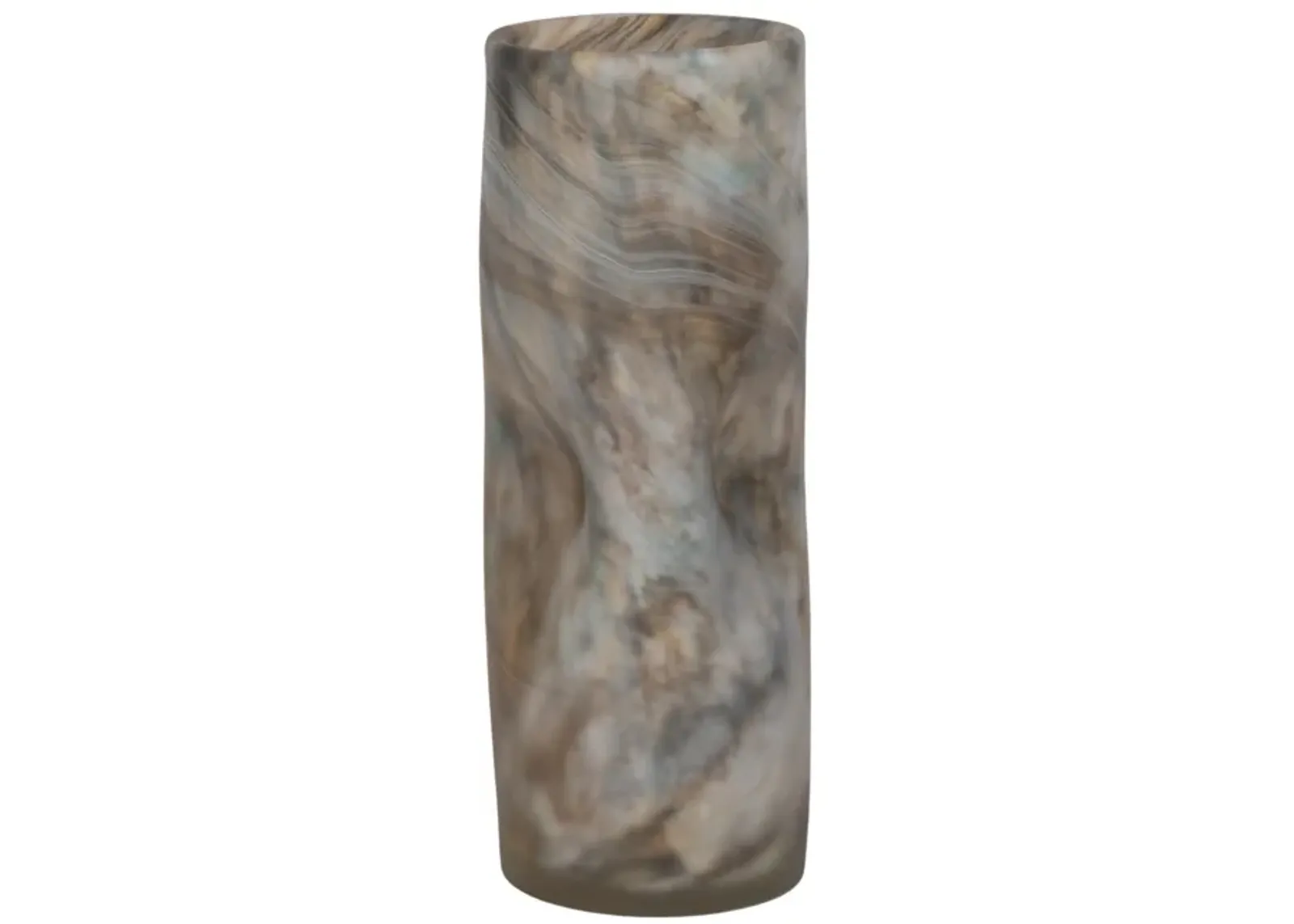 13" Dimpled Alabaster Finish Vase, Multi