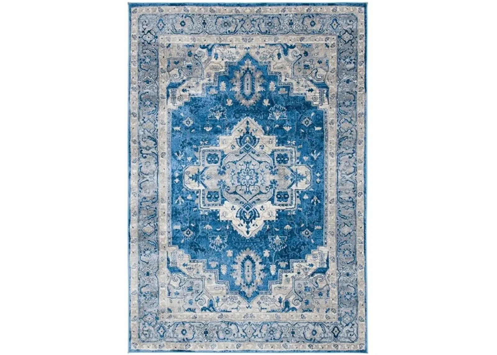 Brentwood 851 Blue / Grey 8' X 10' Large Rectangle Powerloomed Rug