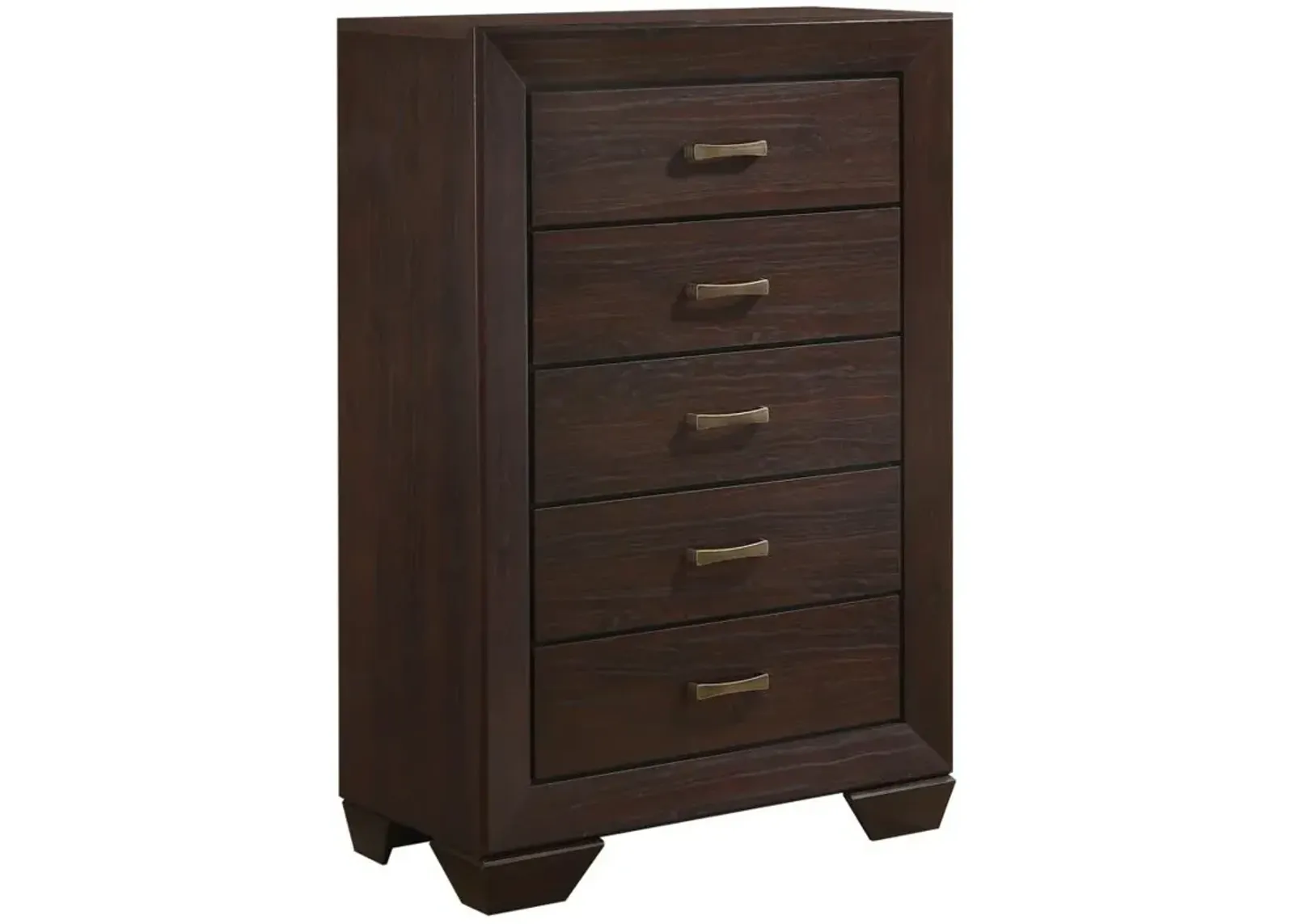 Kauffman 5-drawer Chest Dark Cocoa