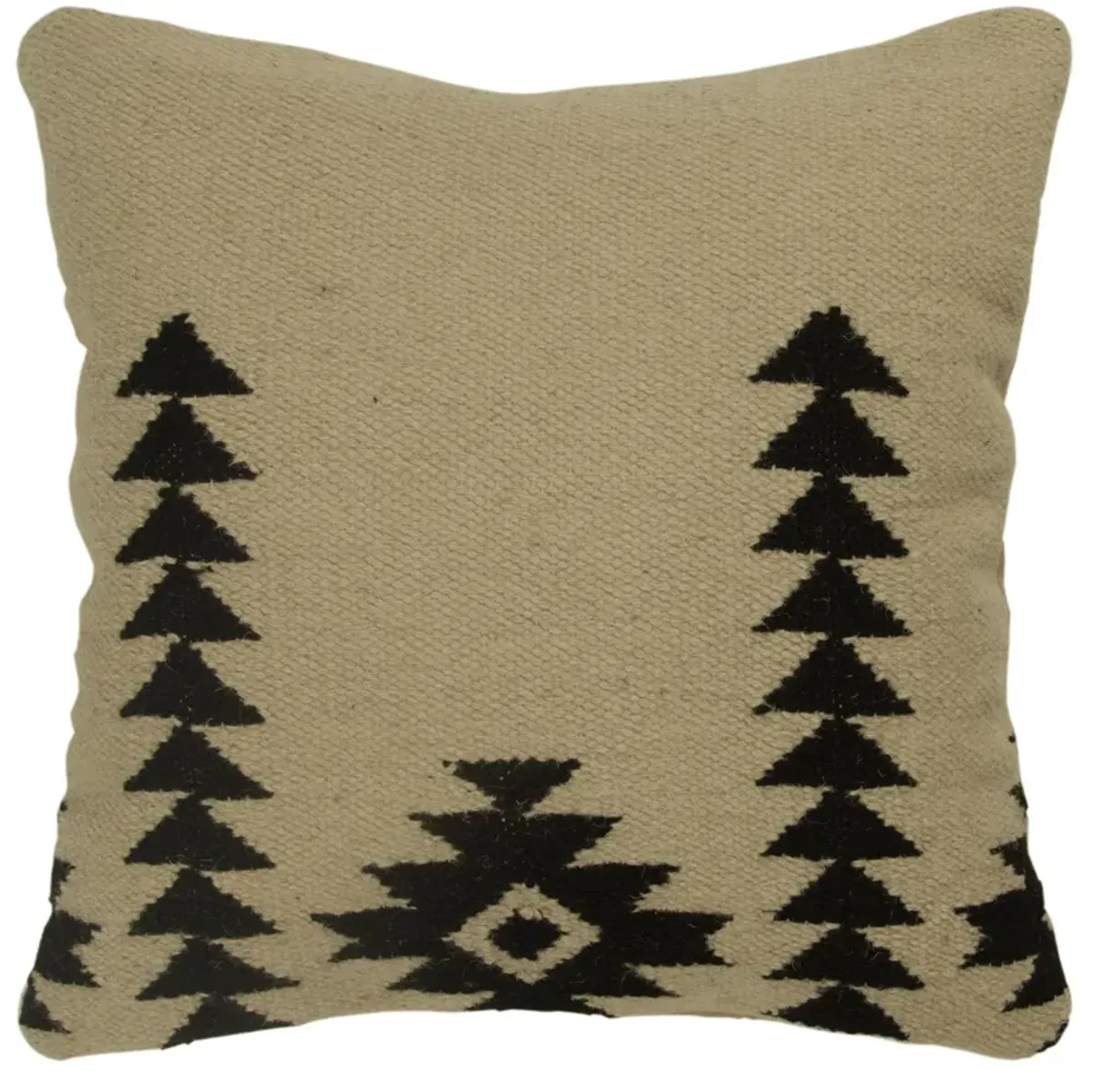 Southwestern Iconic Patterning Black Pillow