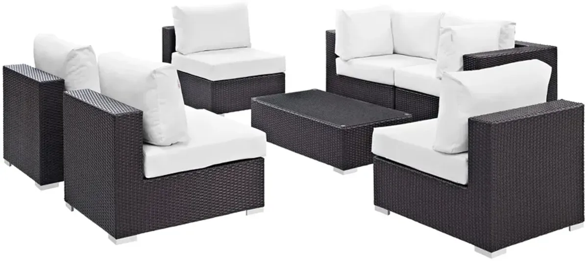 Convene 7 Piece Outdoor Patio Sectional Set